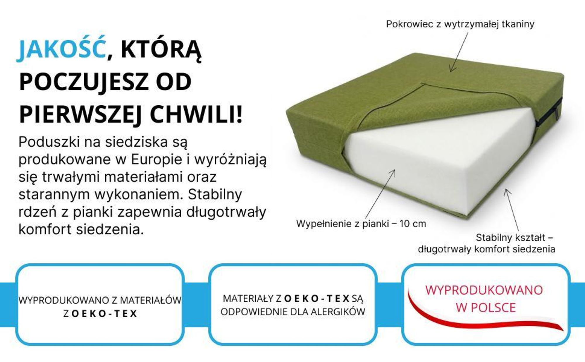 Ergonomiczna poduszka na siedzisko podkładka podwyższająca materiałowy pokrowiec gruba krzesła sofy