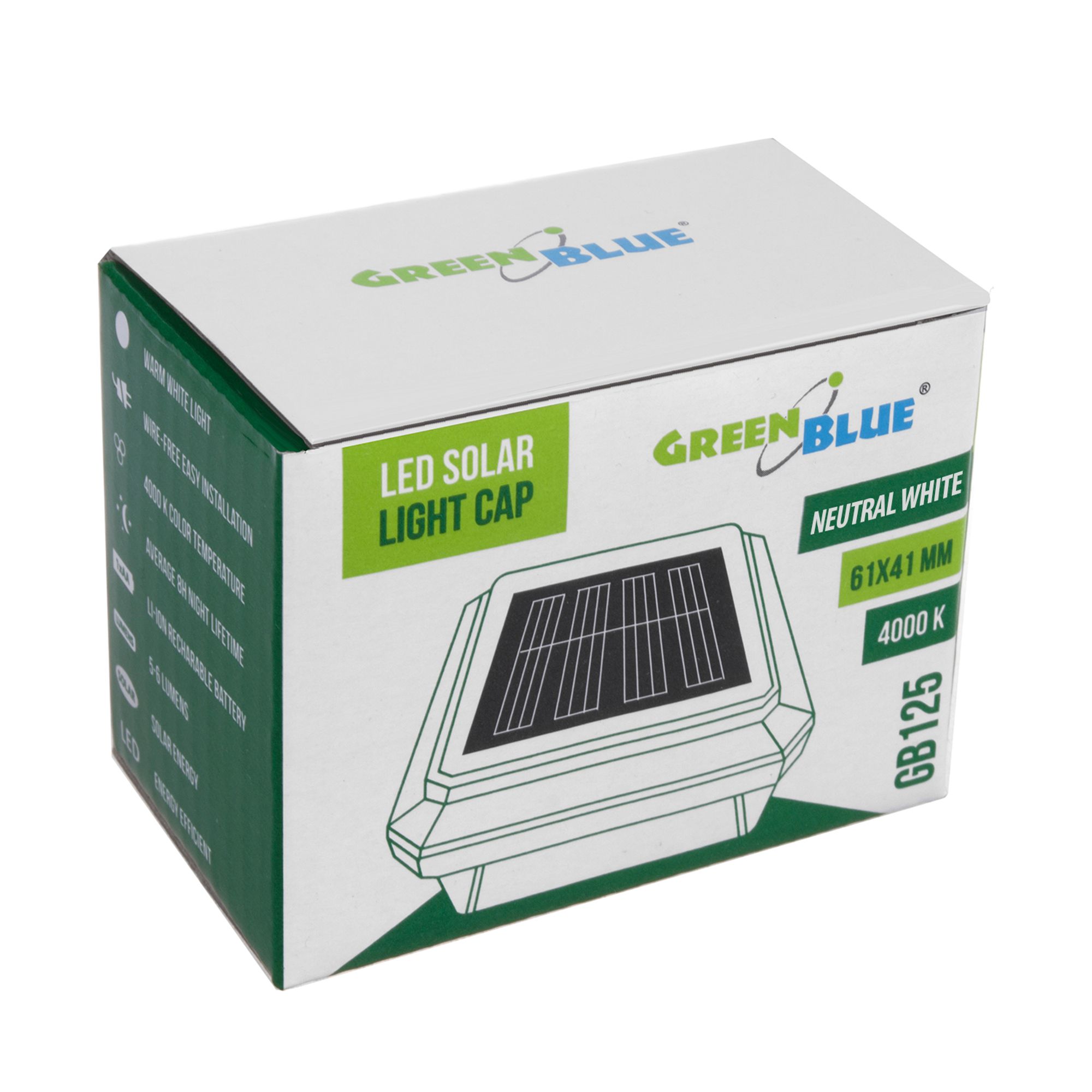 Solarlampe LED-Solarmastleuchte 60x40mm Hüllkurv GB125 GreenBlue
