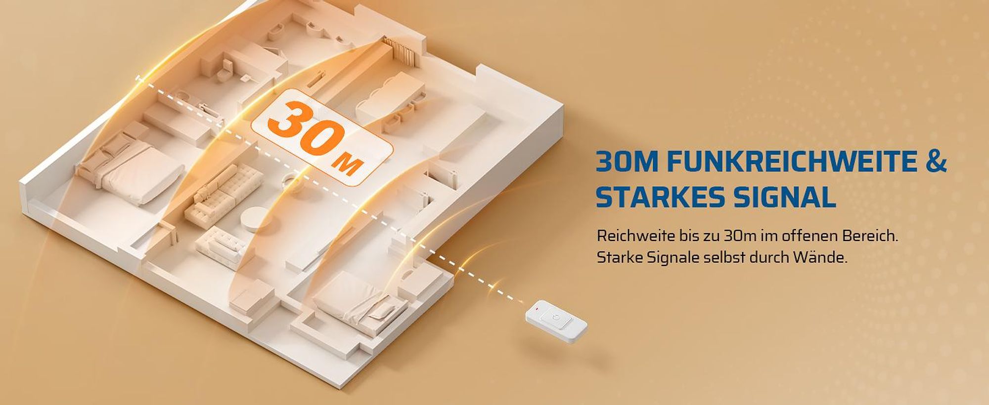 DEWENWILS Funk-Lichtschalter Set 230 V, magnetischer Funkschalter mit Empfänger, drahtlos, Reichweite bis 30 m, erweiterbar, 2300 W