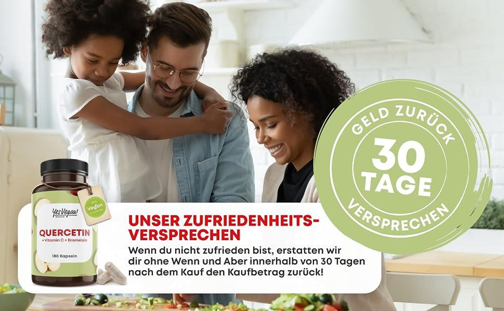 Quercetin hochdosiert mit 500 mg (180 Kapseln für 6 Monate) mit Vitamin C, Bioflavonoide, vegan