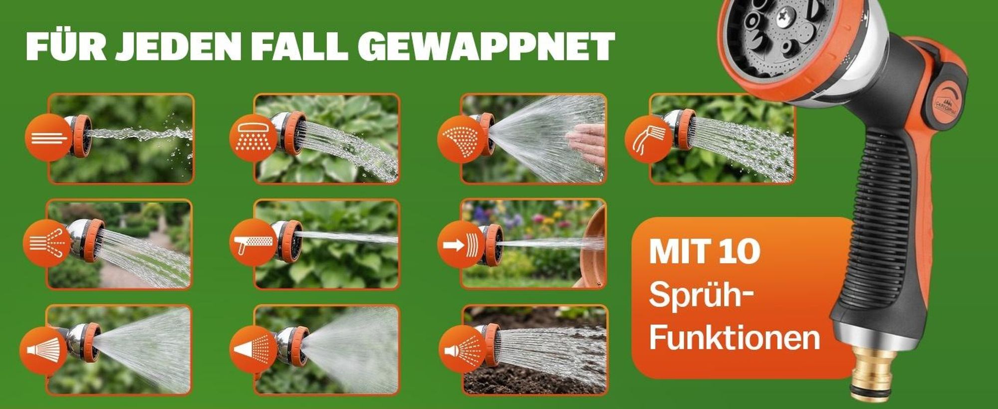 GARDEBRUK® Flexibler Gartenschlauch 22m 3fach Latexkern Vollmessing Adapter 1/2" 3/4" Zoll Wandhalterung Tasche Flexschlauch Wasserschlauch Schwarz