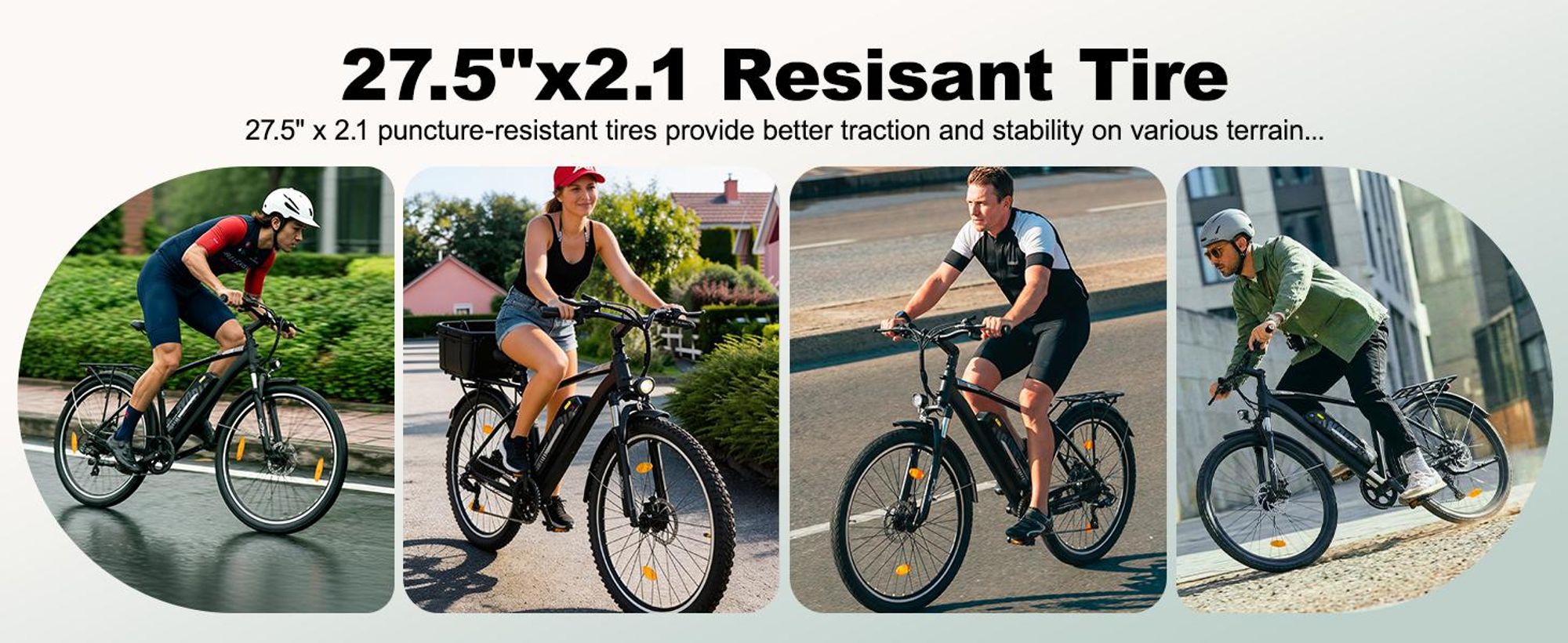 A31 E-Bike Citybike 27,5 Zoll, 150kg, 800 lm LED, herausnehmbarer 36V 12,8Ah Akku, Shimano 7-Gang, Scheibenbremsen, Pedelec 25 km/h, 250W Motor