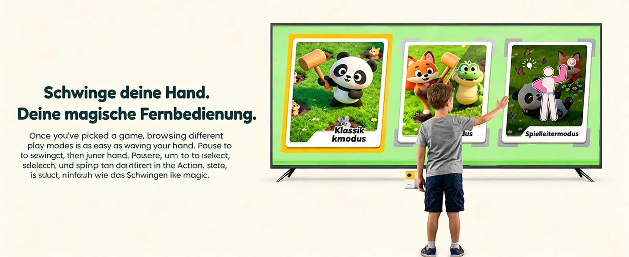 Blackview PlayPop 8 Spielkonsole für TV, 17-Punkt-KI-Tracking, ohne Controller, bis 4 Spieler, 6 Spielkategorien, HDMI, Geschenk für Kinder
