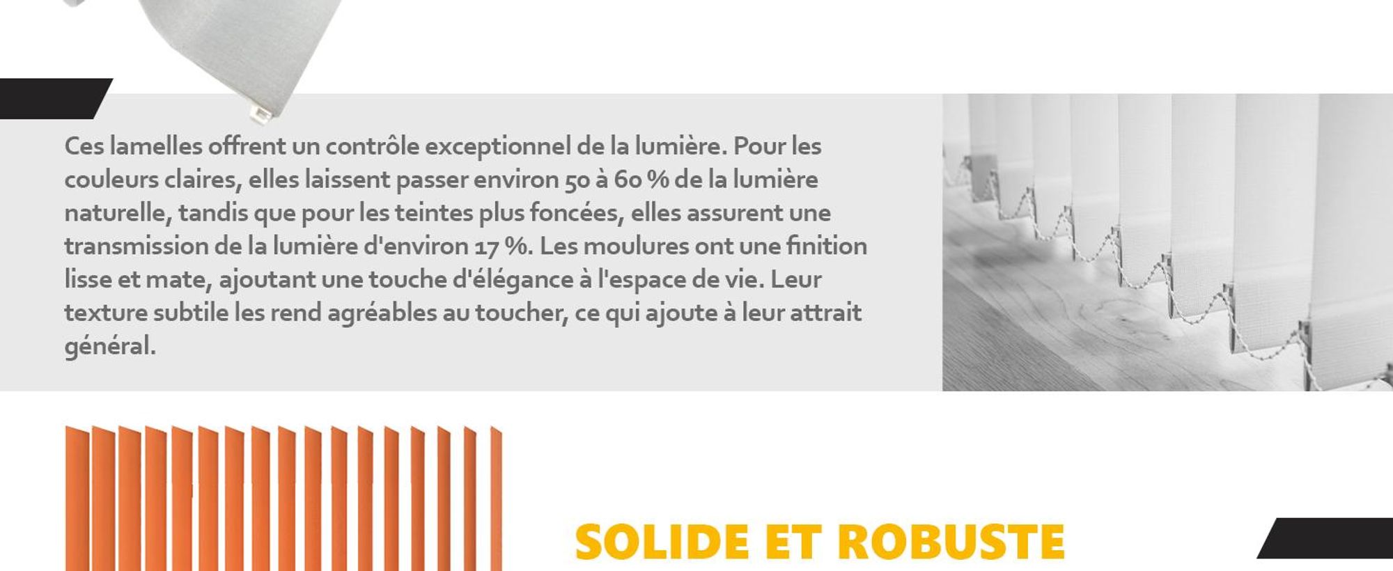 Time4blinds - Lames de rechange stores verticaux - 127mm(L) - 2290mm(H) - Blanc