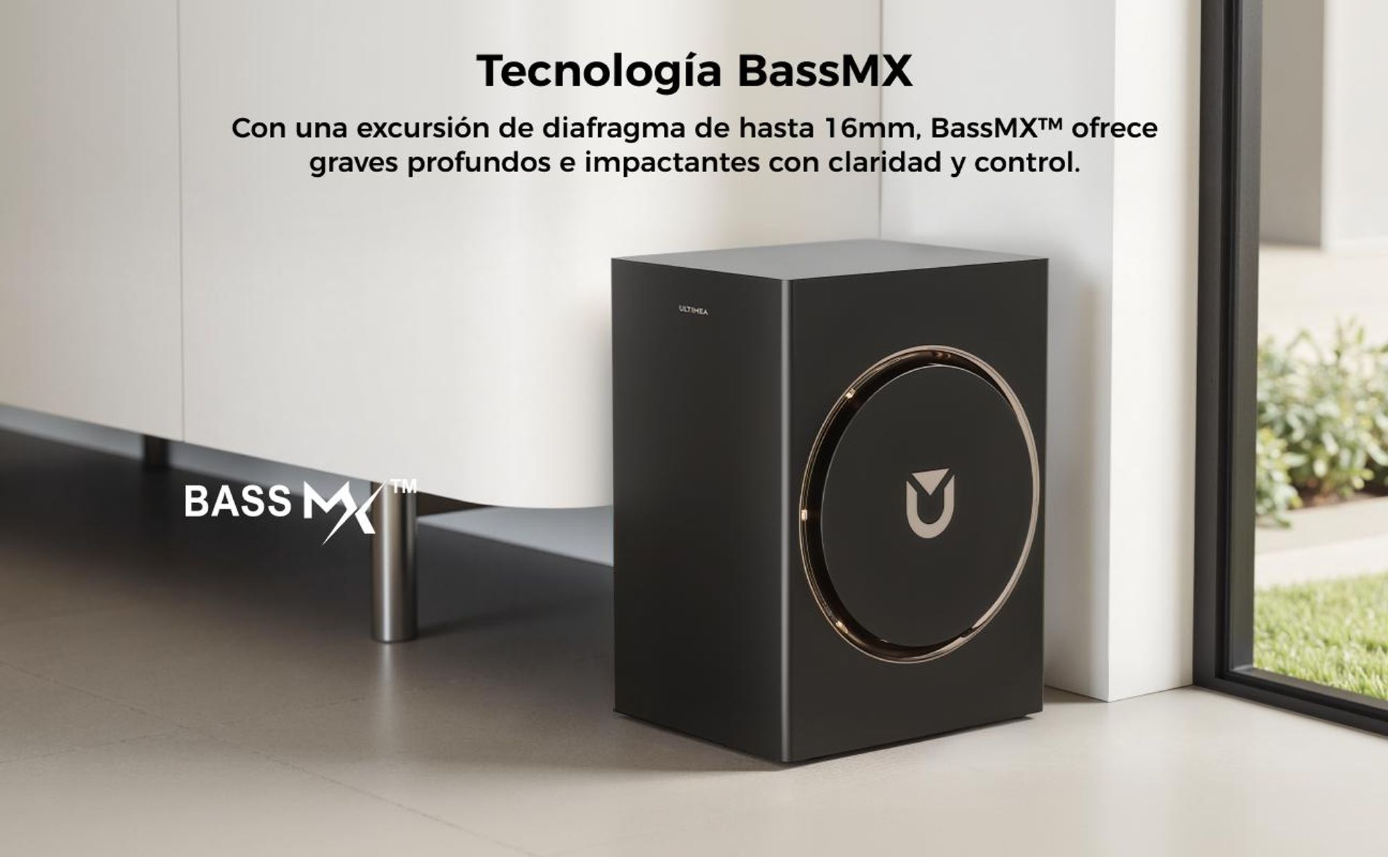 Barra de sonido ULTIMEA Skywave F40 Boom con Dolby Atmos, audio envolvente 360° SurroundX con canales superiores, 460W