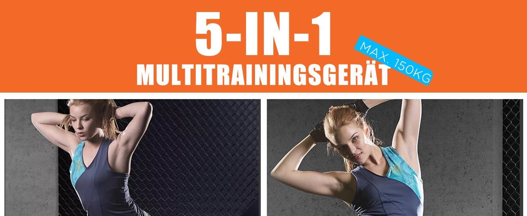 DH FitLife 5in1 Rückenstrecker, Bauchmuskeltrainer & Rückentrainer, Hyperextension Bank, Verstellbarer Roman Chair bis 150KG, Curlbank u. Hantelbank