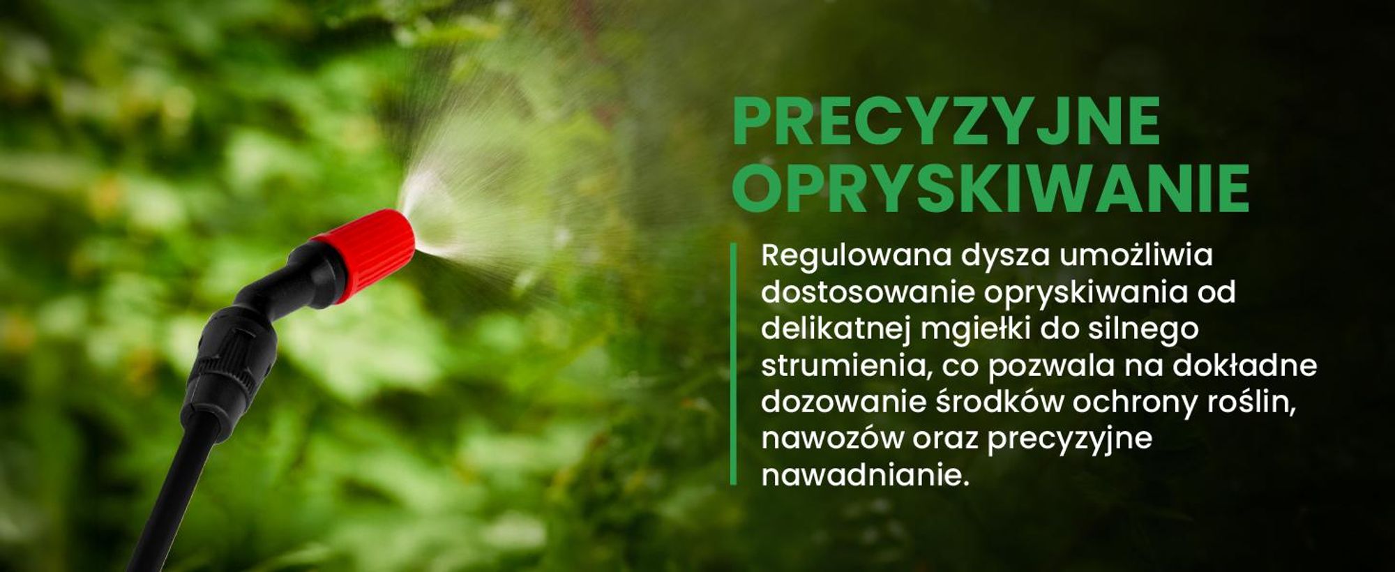 Opryskiwacz ciśnieniowy pięciolitrowy z regulowaną dyszą do roślin krzewów 3,2 bar