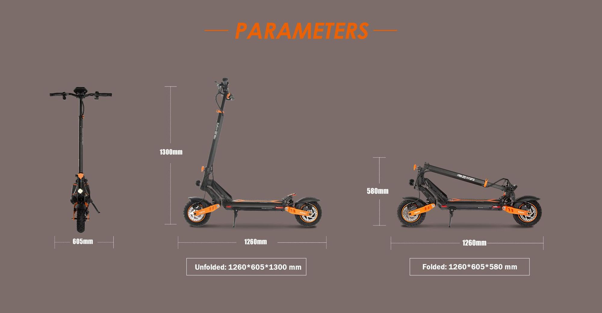 G2 MAX - Trottinette Électrique Pliable - Batterie 48V 20Ah - Autonomie 80KM - Roues 10'' - Freins à disque avant et arrière - Écran LED multifonction