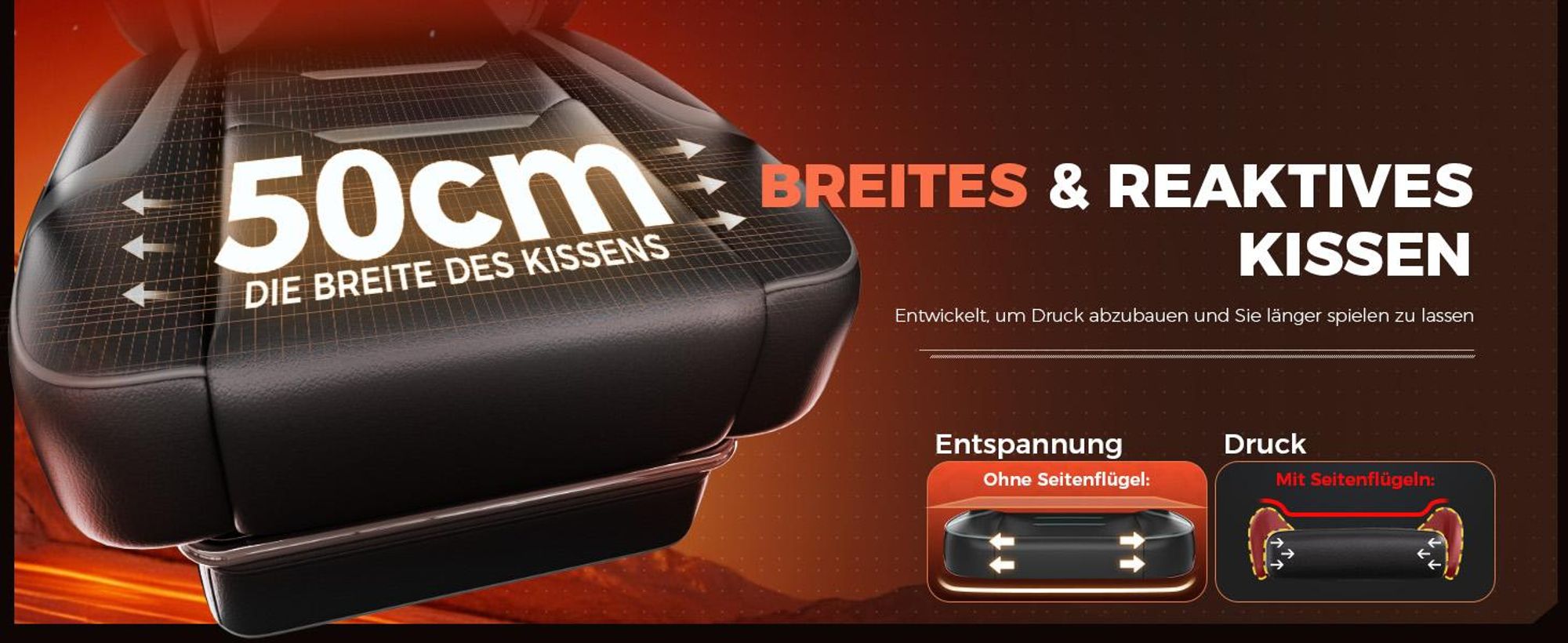 GTPLAYER Gaming Stuhl mit Fußstütze, Ergonomischer Bürostuhl 150kg, Gaming Sessel mit Lendenwirbelstütze Kopfstütze, Höhenverstellbarer Computerstuhl