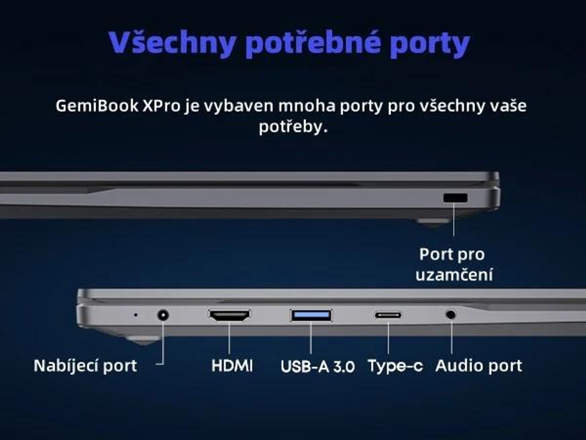 Notebook CHUWI GemiBook XPro - Procesorom Intel N100 Displej 14.1" Windows 11 8+256GB Batéria 5000mAh - Sivá