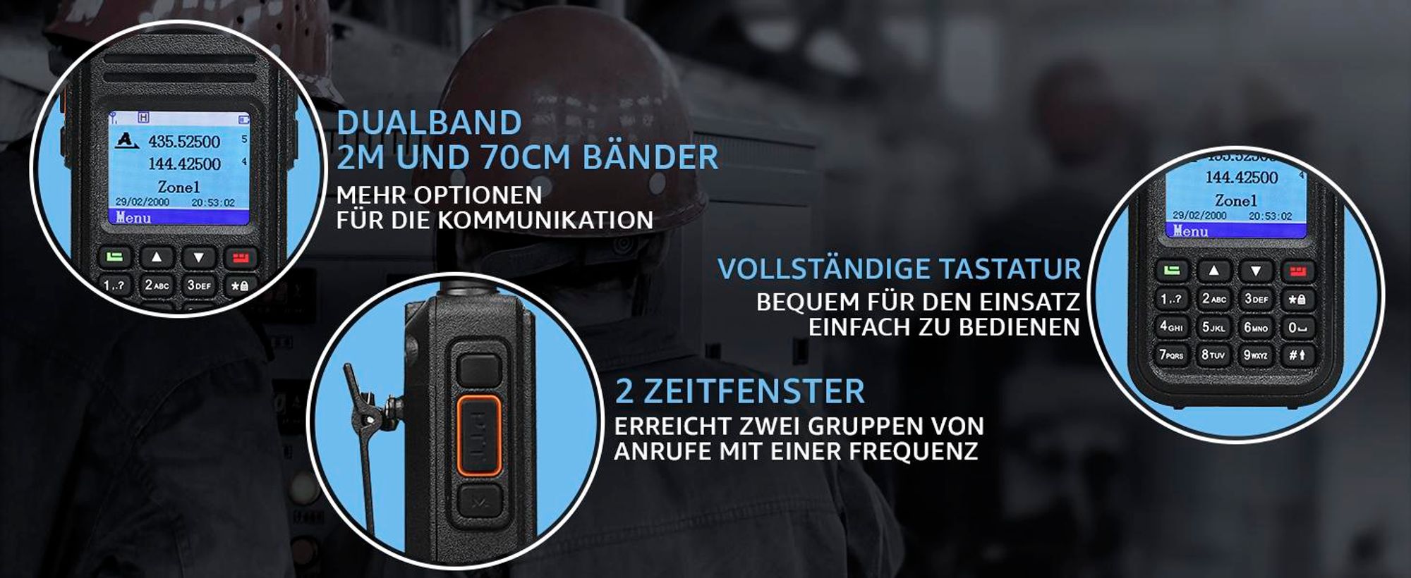 Retevis RT3S DMR Funkgeräte 6 STK, GPS Dualband Amateurfunk, 3000 Kanäle DTMF Aufnahmefunktion, Kompatibel mit MOTOTRBO TierⅠ& Ⅱ für Funkamateure