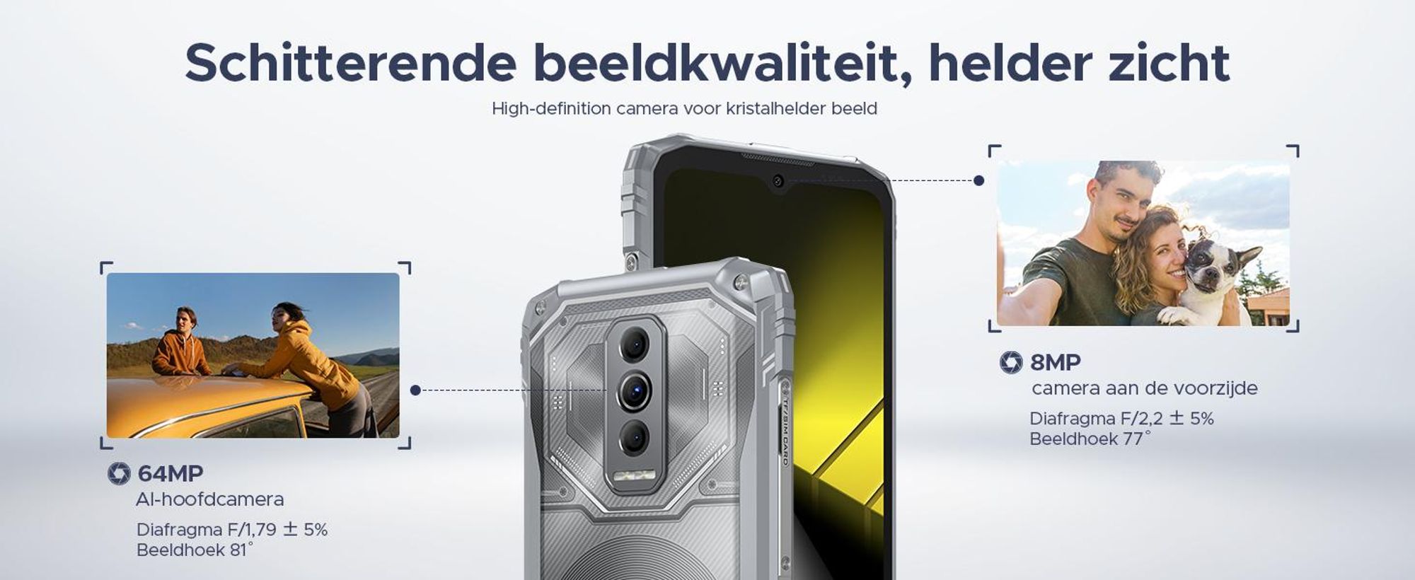 DOOGEE Blade10 Ultra Energy: Robuuste outdoor smartphone, Android 16, IP68/IP69K, 6,56" scherm met 90Hz, 6150mAh batterij, 36+128GB opslag, 64MP camera, NFC, vingerafdruksensor, zonder abonnement