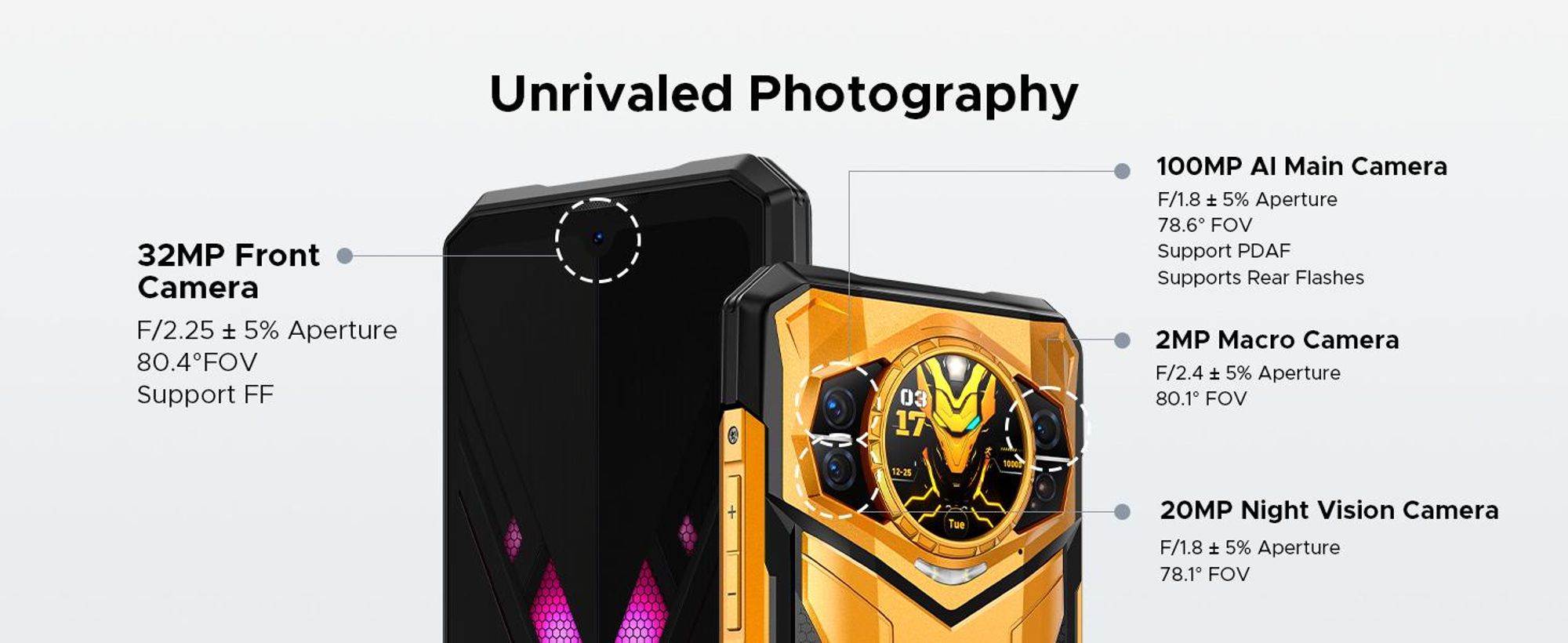 DOOGEE S200 Ultra 5G 12+36GB/1TB 11000 mAh, žlutá