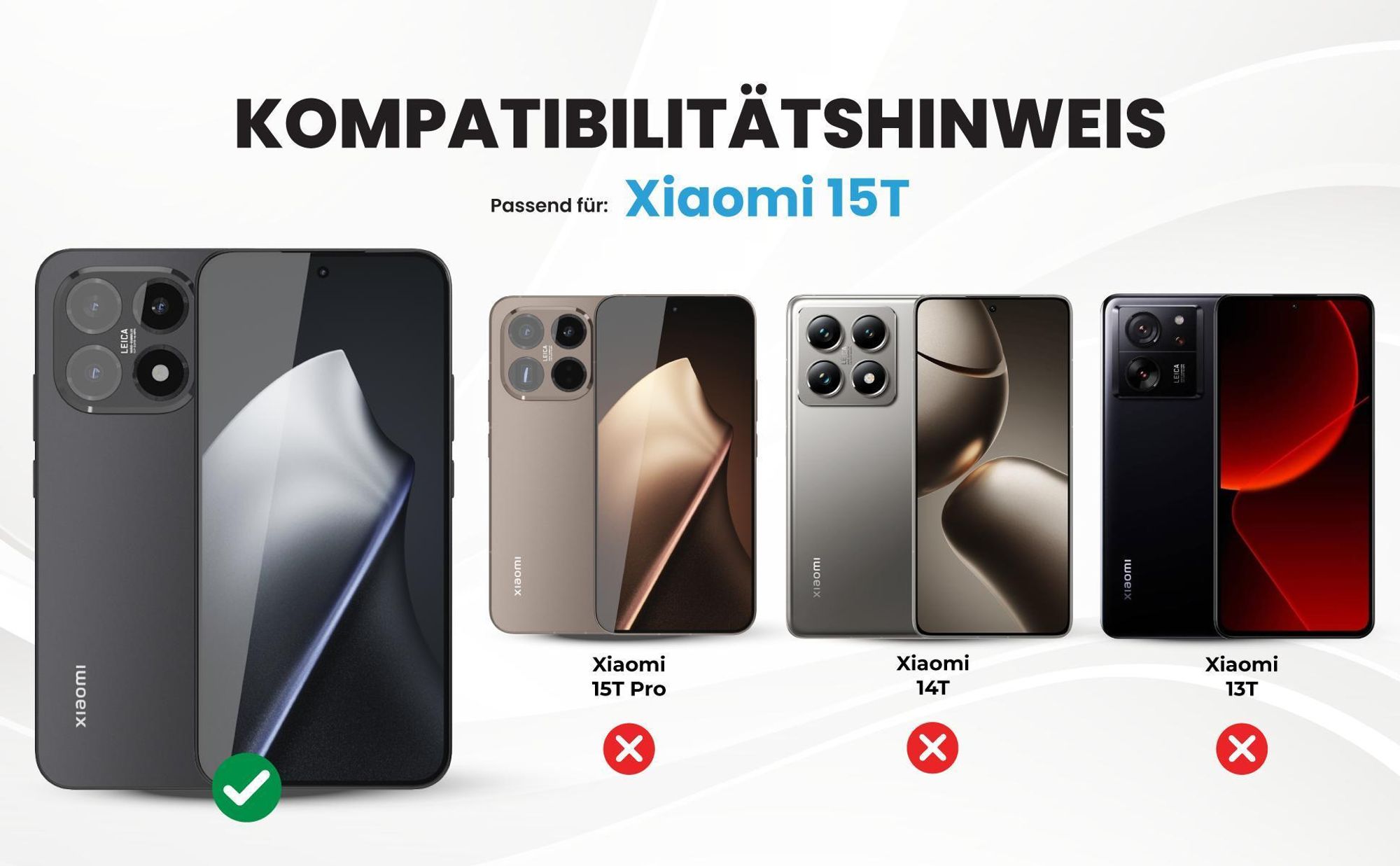 Kompatibilitätshinweise Hülle für Xiaomi 15T
