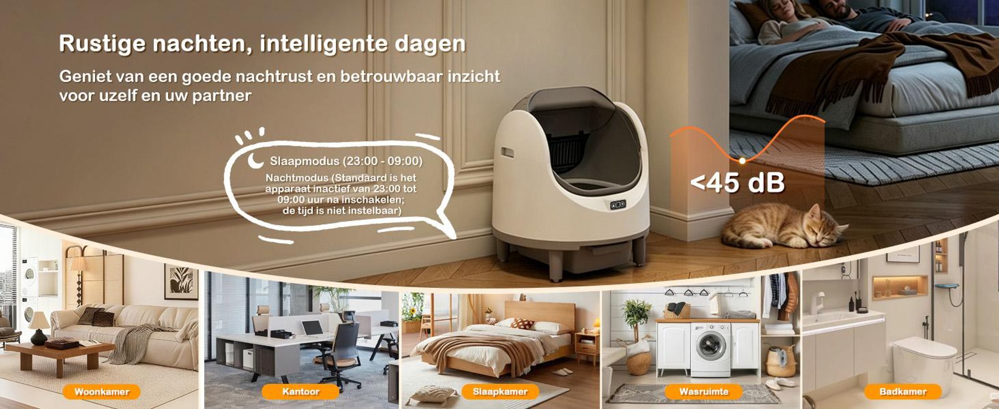 Puluomis zelfreinigende kattenbak 80L XXL, open kattenbak met app-bediening, 12 sensoren, 8L afvalbak, stil, geschikt voor katten tot 15 kg