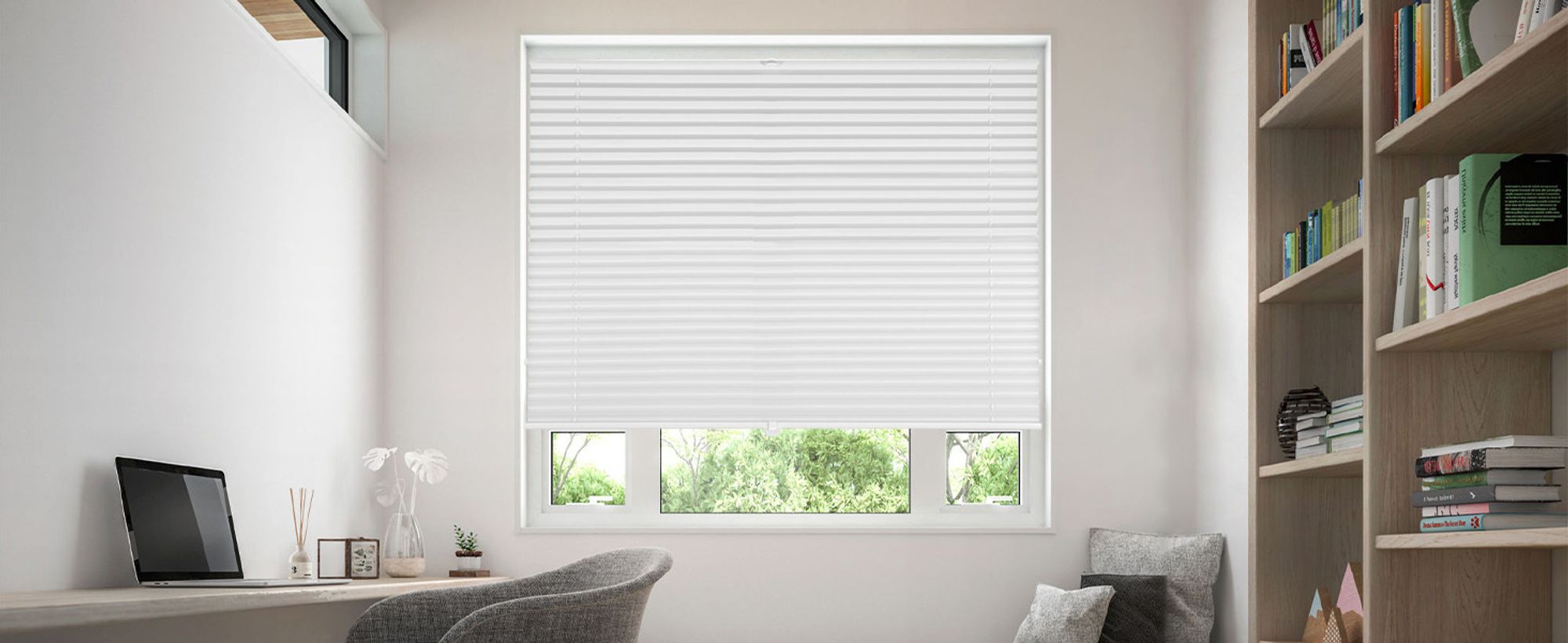 Plissee Klemmfix ohne Bohren 100x130cm Weiß Sonnenschutzrollo Verspannt Blickdicht Lichtschutz Faltrollo Jalousie Rollos für Fenster und Tür