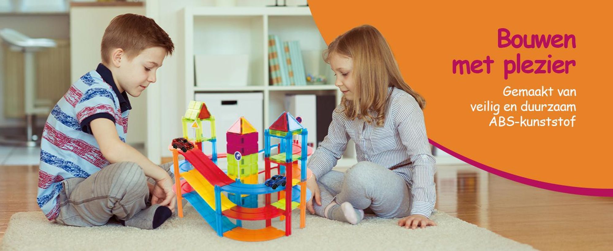 Olvy Magnetische bouwstenen, Montessori speelgoed – 126 magnetische tegels voor kinderen vanaf 3 jaar – constructiespeelgoed, magnetische set, educatief speelgoed.