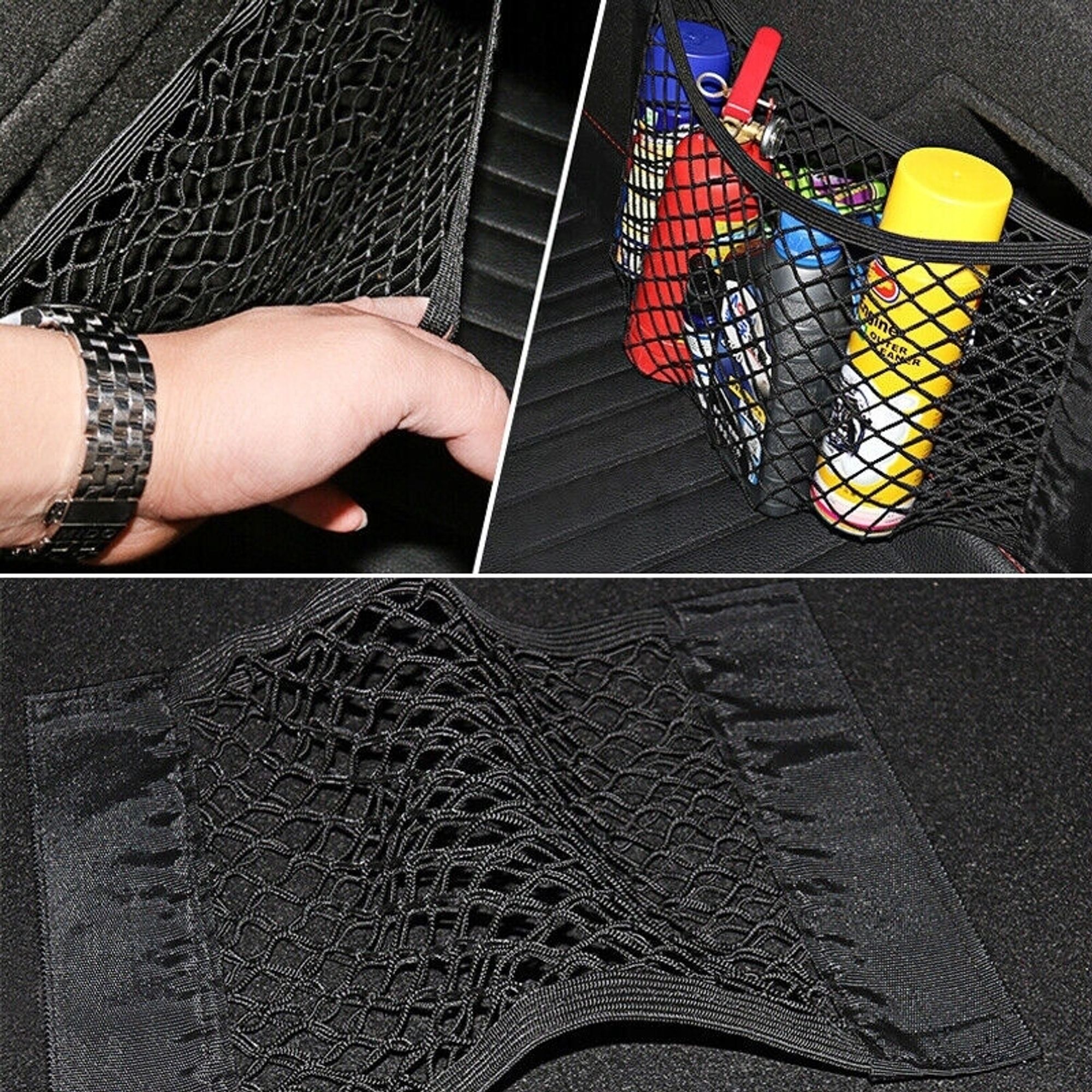 GEKO | Kofferraum Netztasche Auto, 50x25, Aufbewahrung Netz Tasche Mit Klettverschluss