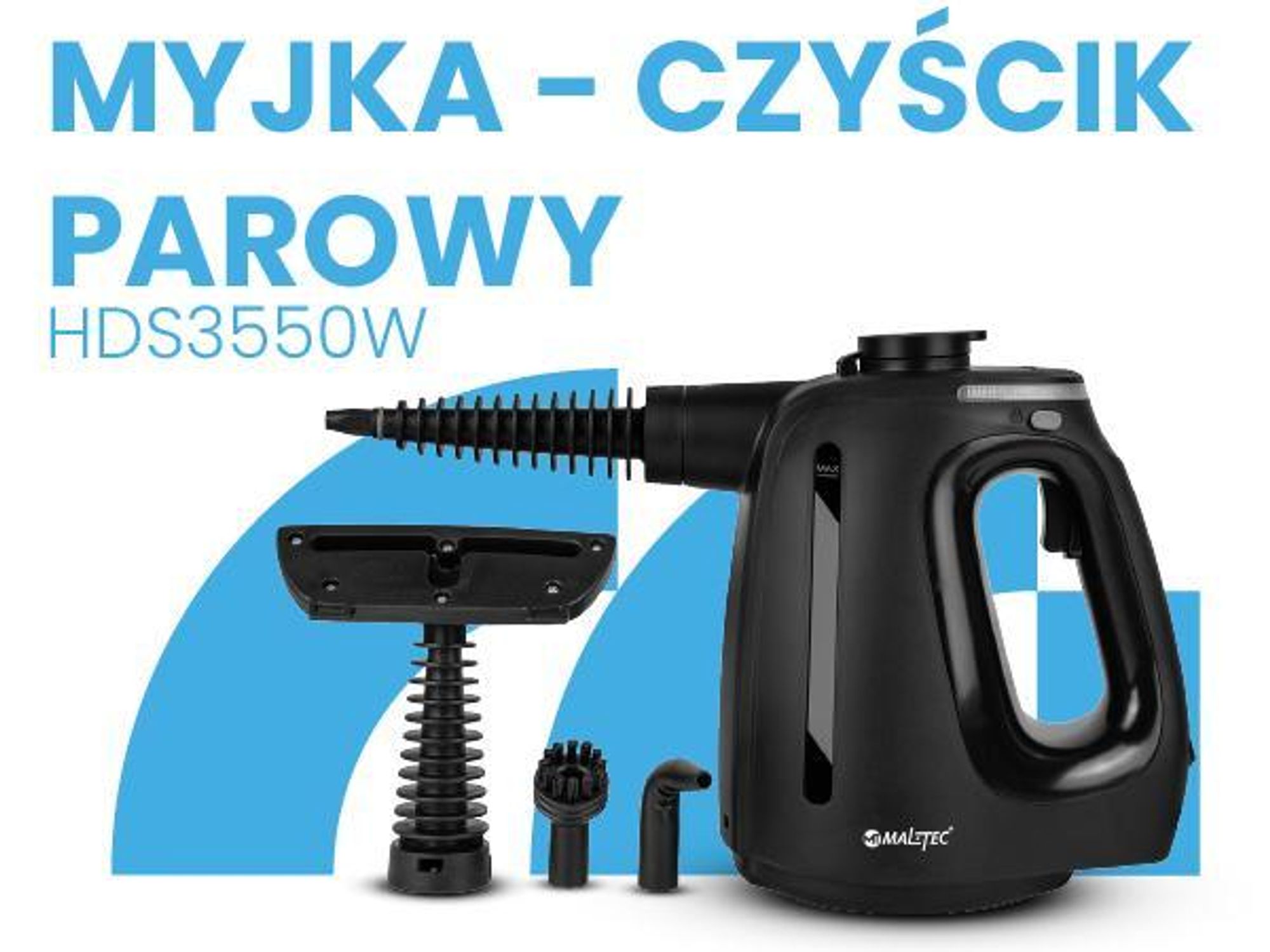 Wysokociśnieniowa myjka parowa czyścik do okien, mebli tapicerowanych i fug o mocy 3 barów