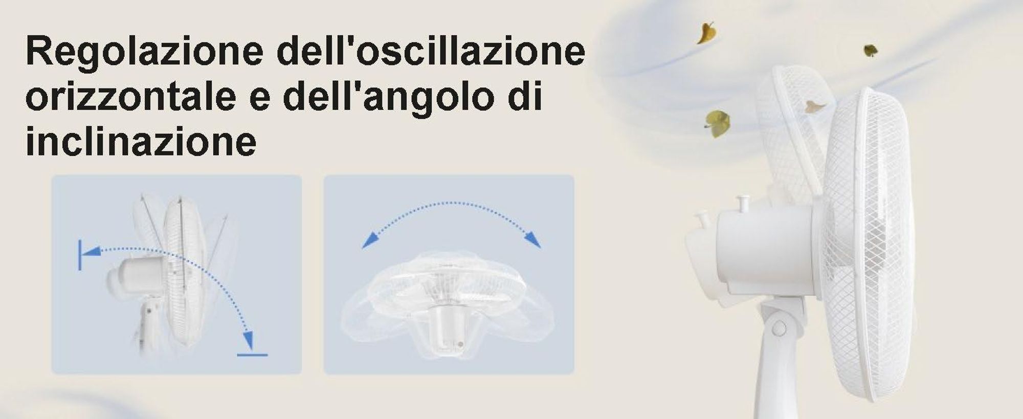 Extralink ventilatore a piantana 40 cm, 3 velocità, oscillante