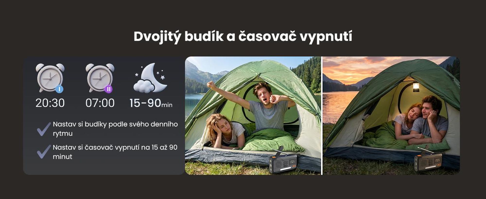 Přenosné rádio Extralink s digitálním rádiem DAB/FM, solární nabídkou, dynamo, baterií 4500 mAh, Bluetooth a funkcí SOS