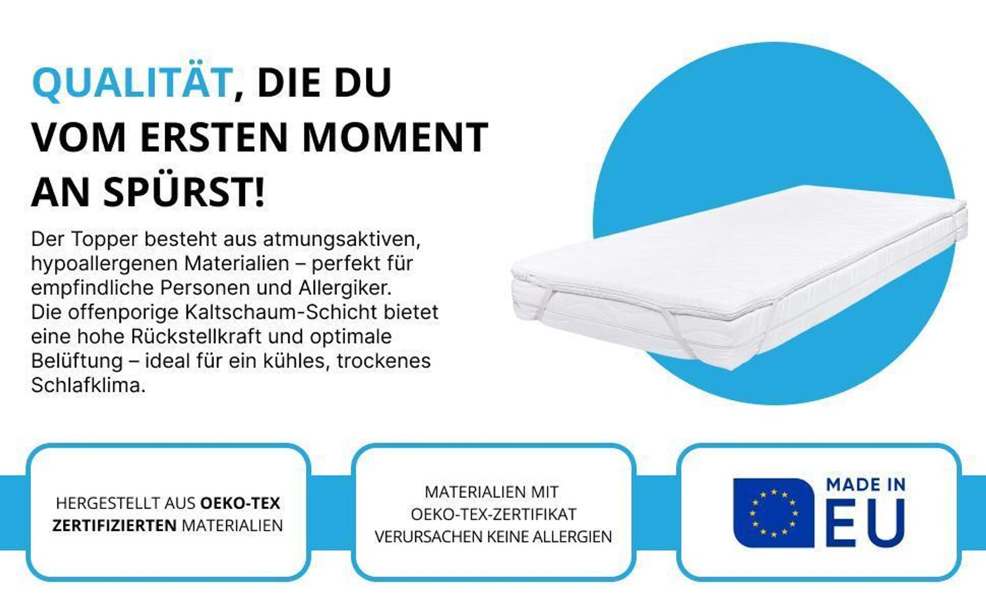 Allergiker-Matratze 180x200 Cm » Material Öko Tex Zertifiziert