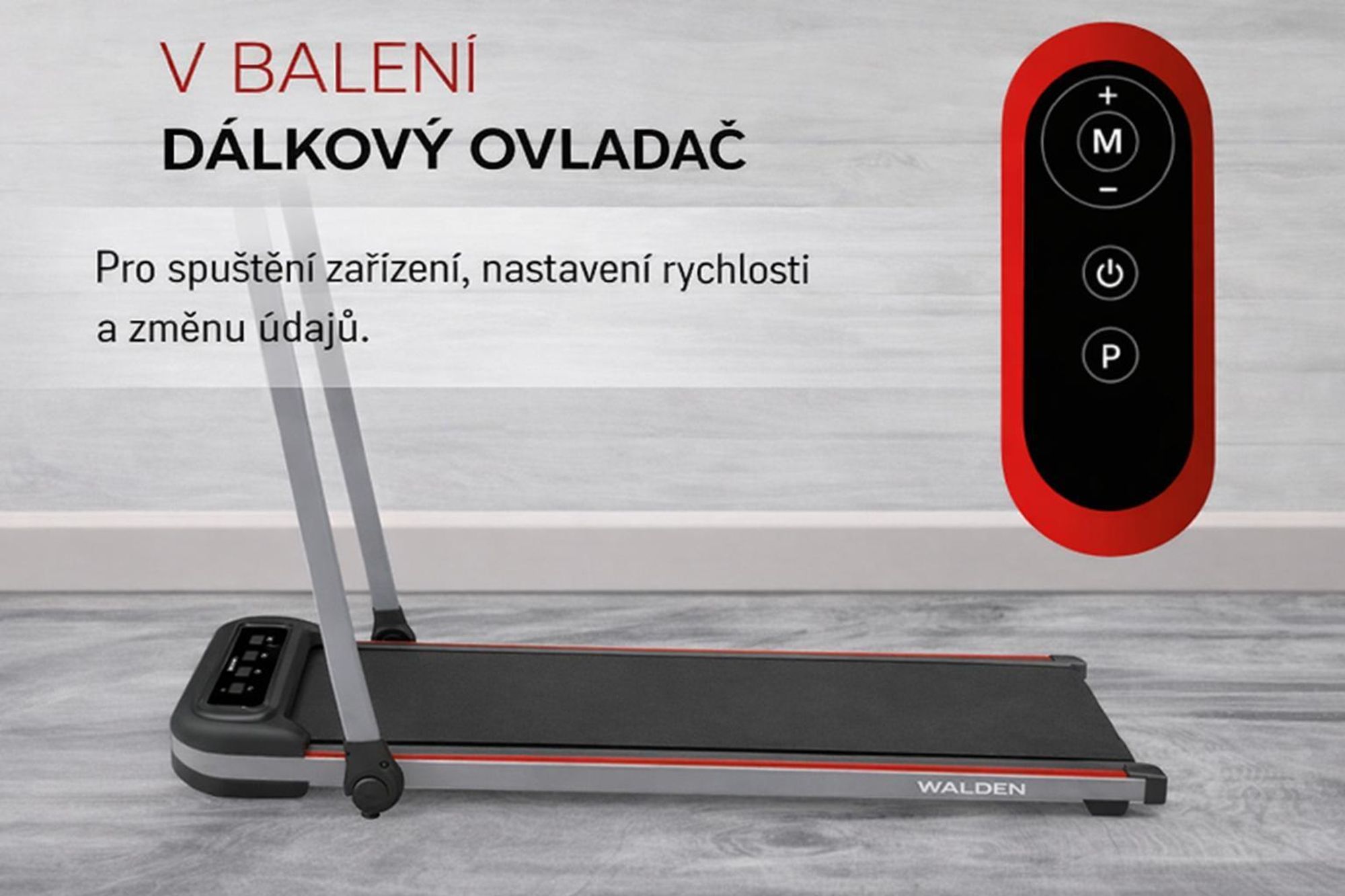 Walden F2600 Běžecký pás 2 v 1 Walking Pad skládací až do 10 km/h Podstolní elektrický chodník Home Office Tichý Dálkové ovládání LCD displej Nosnost 110 kg