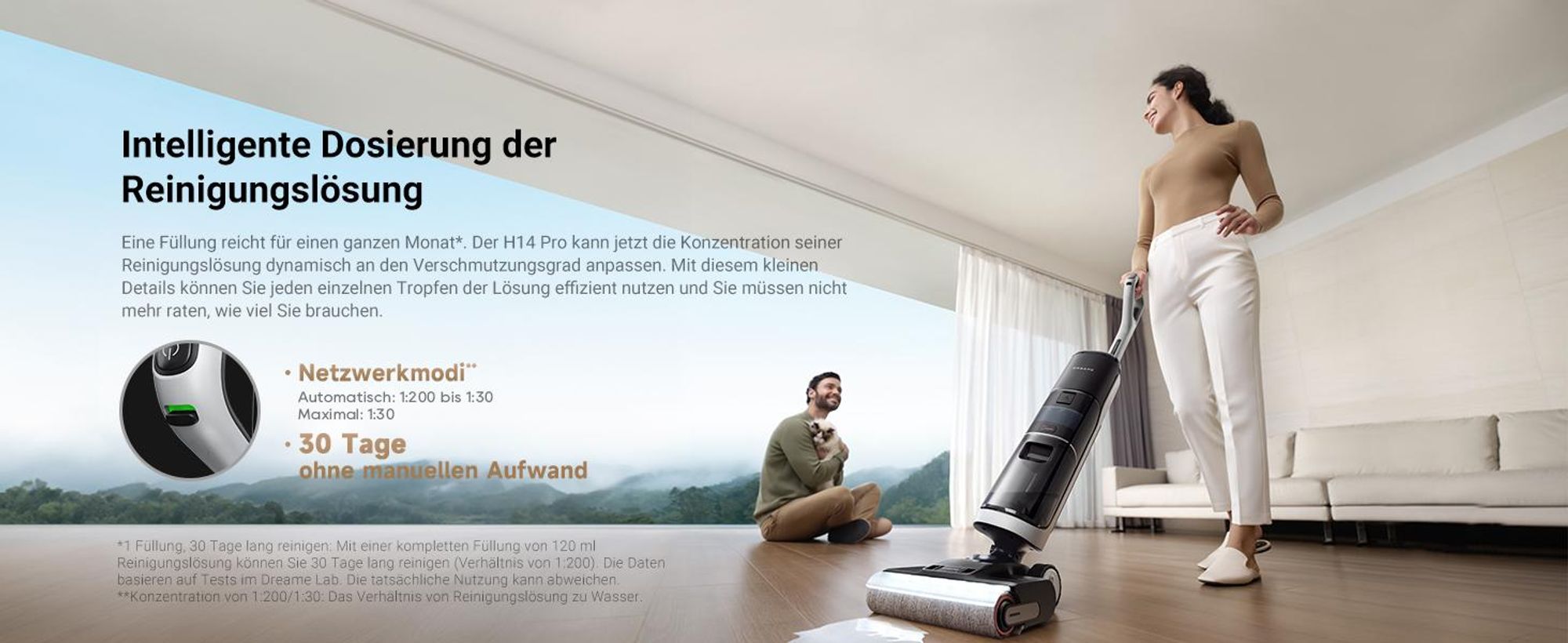 Dreame H14 Pro Nass- und Trockensauger 180° Reichweite-intelligente Steuerung, mühelose Reinigung