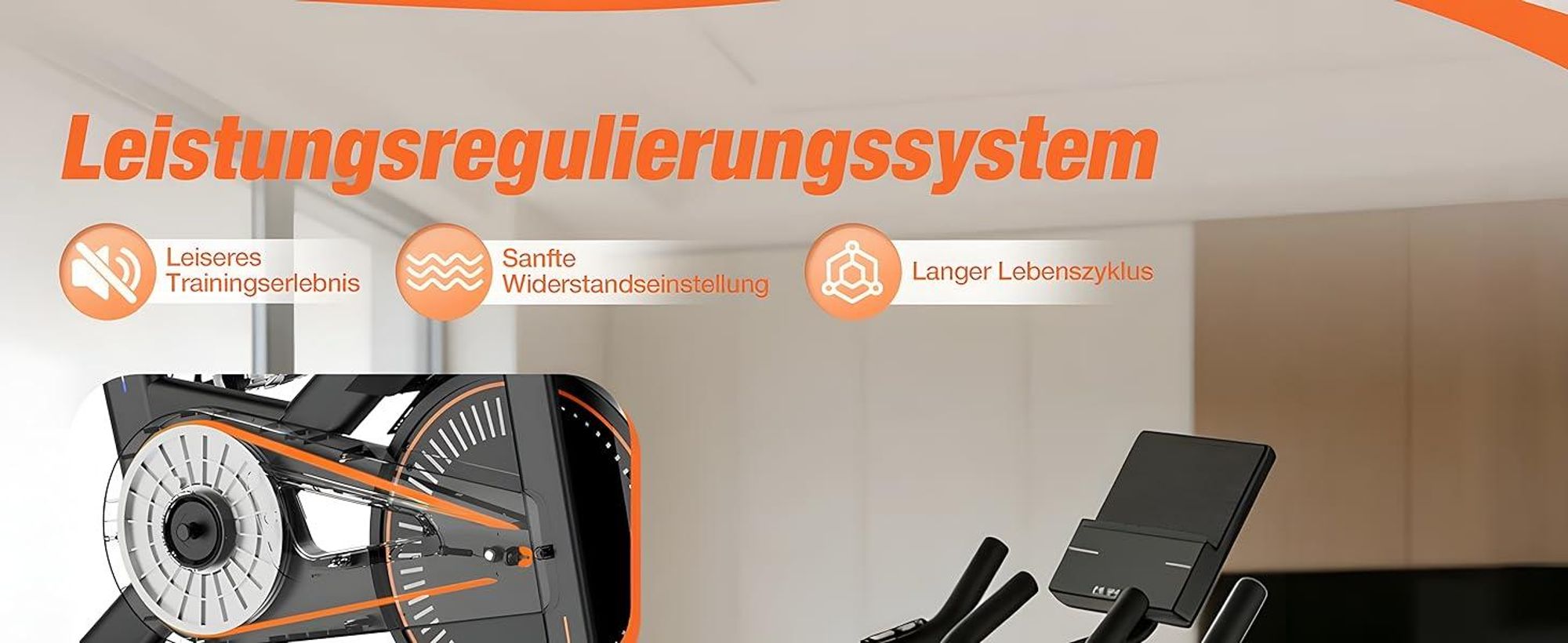 DH FitLife 2026 Heimtrainer Fahrrad, magnetisches Ergometer mit Pulssensor & APP, leises Indoor Bike, neuer Lenker & Monitor