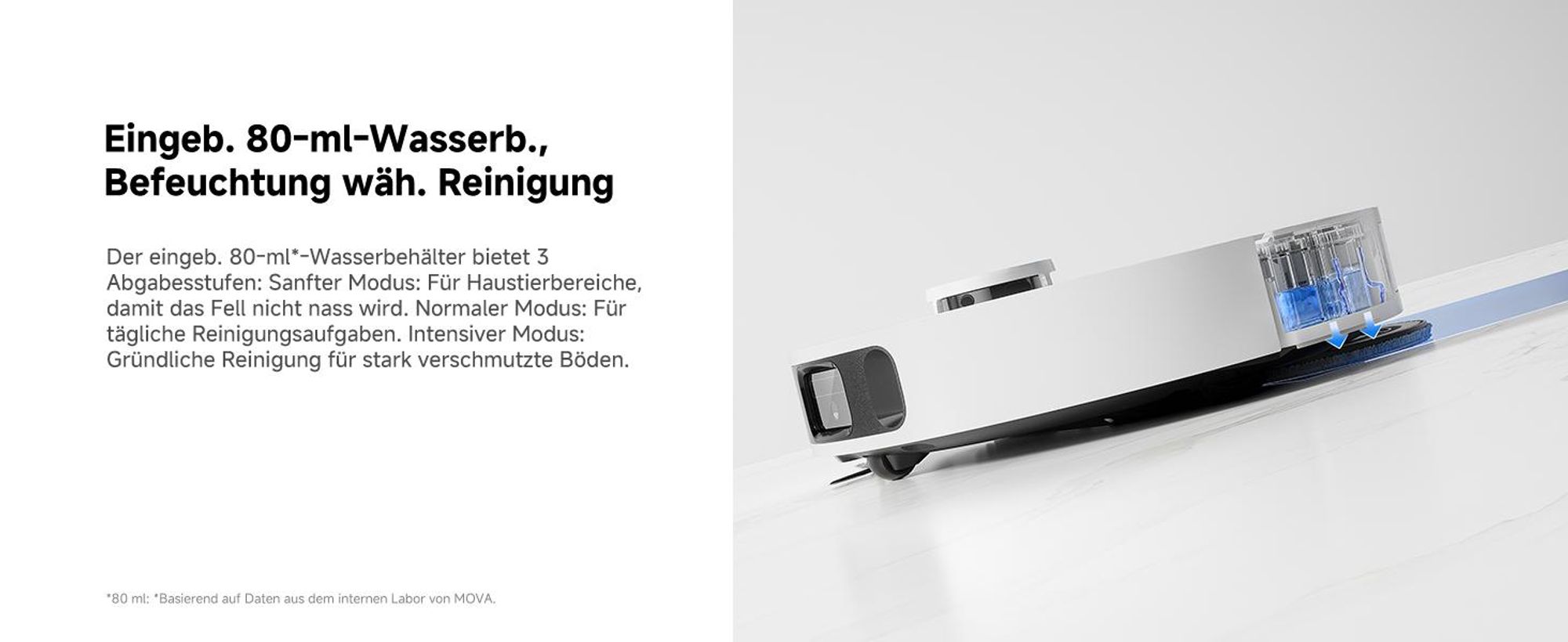 MOVA E40 Ultra – Saug- & Wischroboter, 19.000 Pa, automatische Leerung, MaxiReach-Wischmopp, Seitenbürste, All-in-One-Station, bis 75 Tage Reinigung
