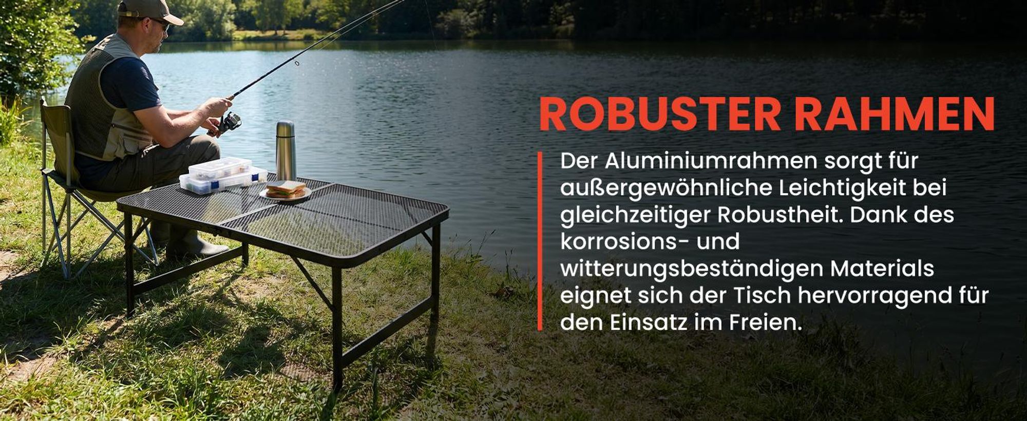 Campingtisch Klapptisch im Koffer höhenverstellbar 2/70cm Gartentisch Aluminium