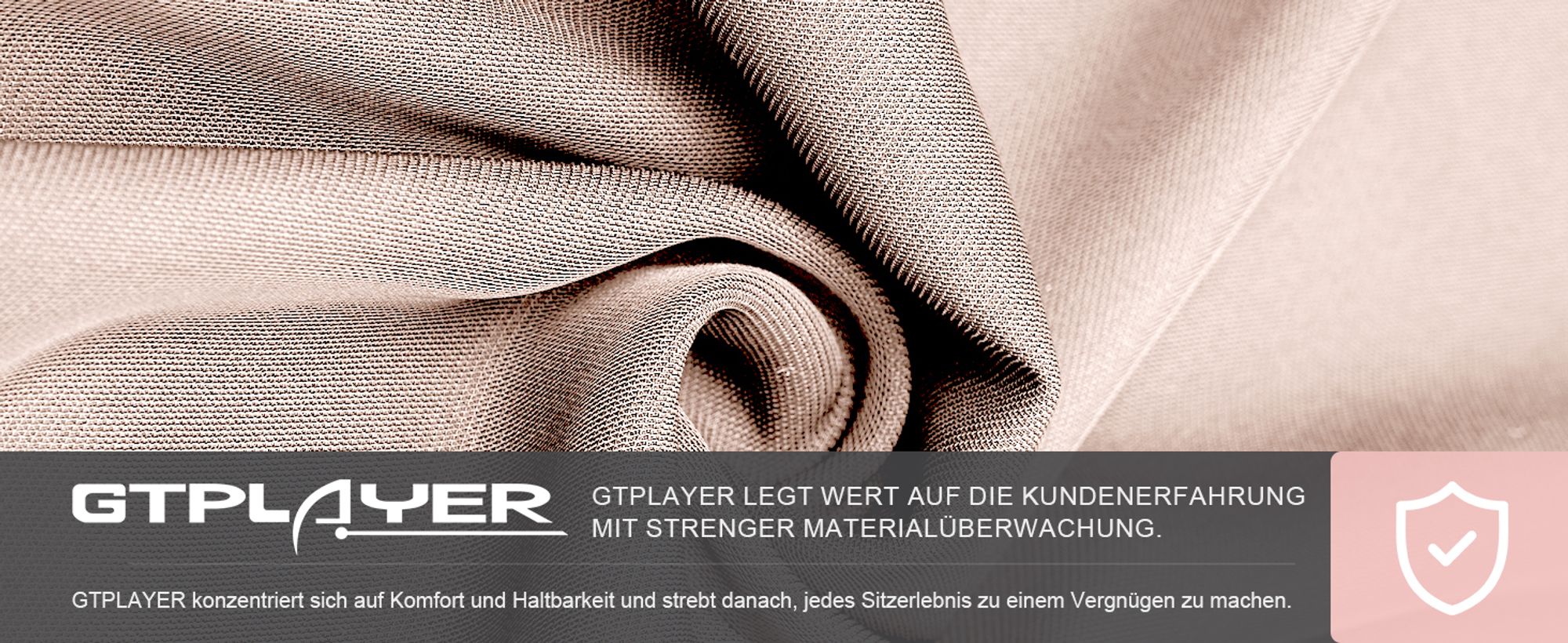 GTPLAYER Gaming Stuhl Ergonomischer Gaming Sessel Schreibtischstuhl mit Stoffoberfläche Atmungsaktiver Bürostuhl Federsitzkissen mit Fußstütze Rosa