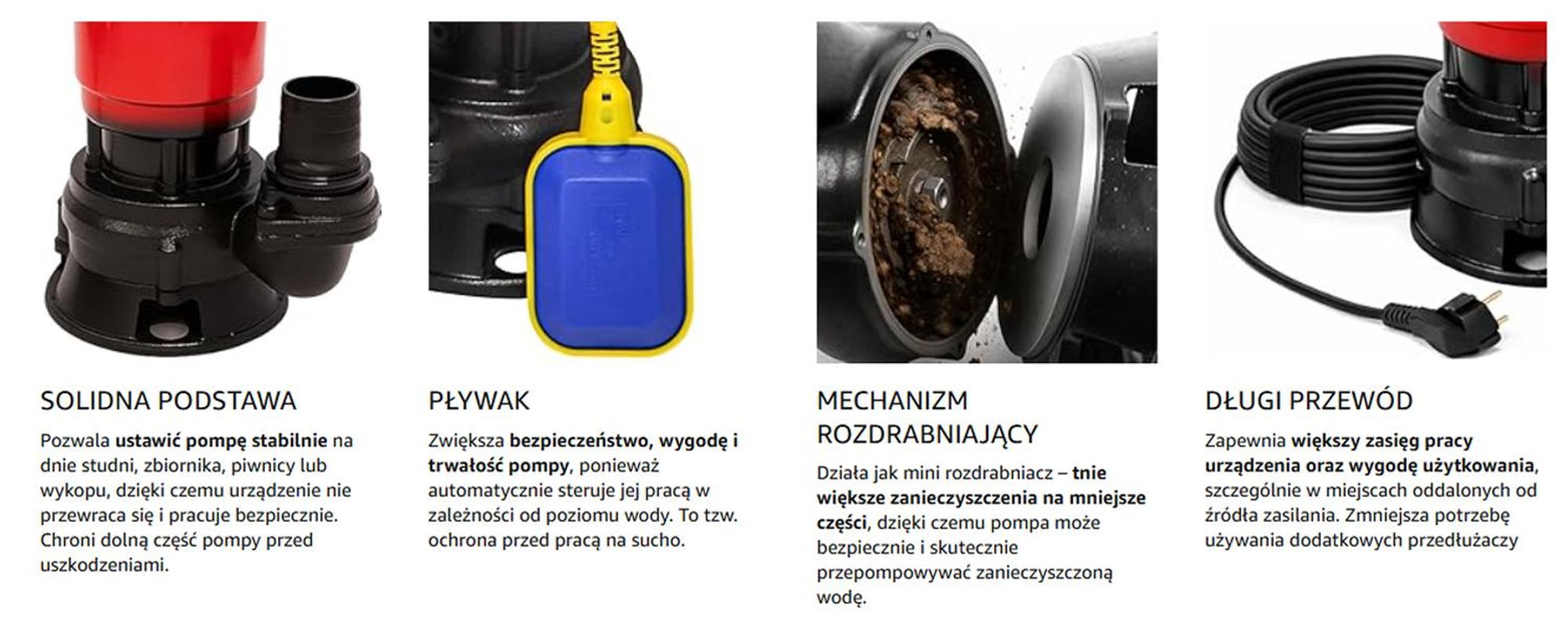 pompa zanurzeniowa z pływakiem do szmaba