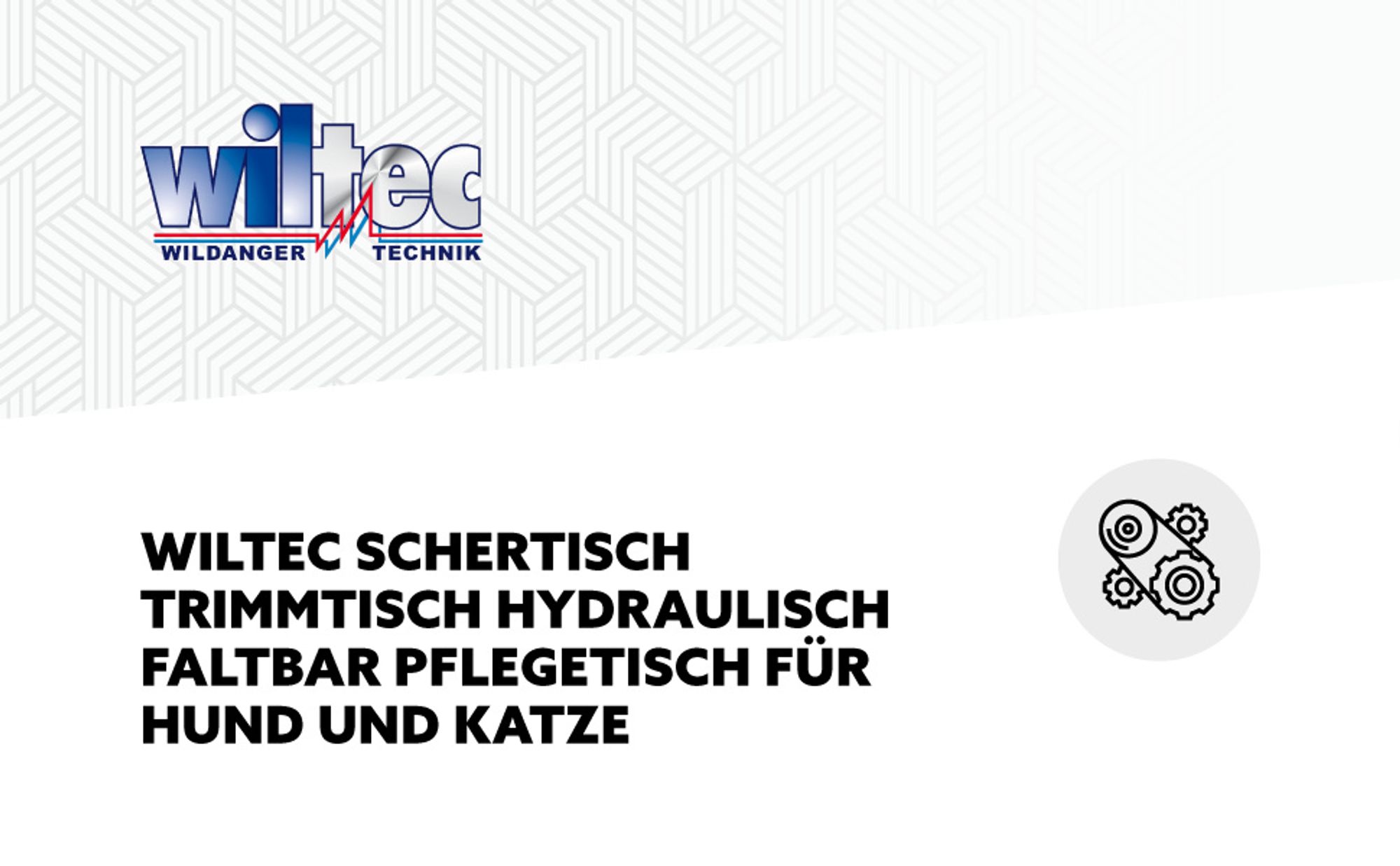 Wiltec Schertisch für Hund und Katze, 108x60x55,5-92,5 cm, Trimmtisch hydraulisch, faltbar, Groomer Tisch mit Galgen, Pflegetisch für Tiere