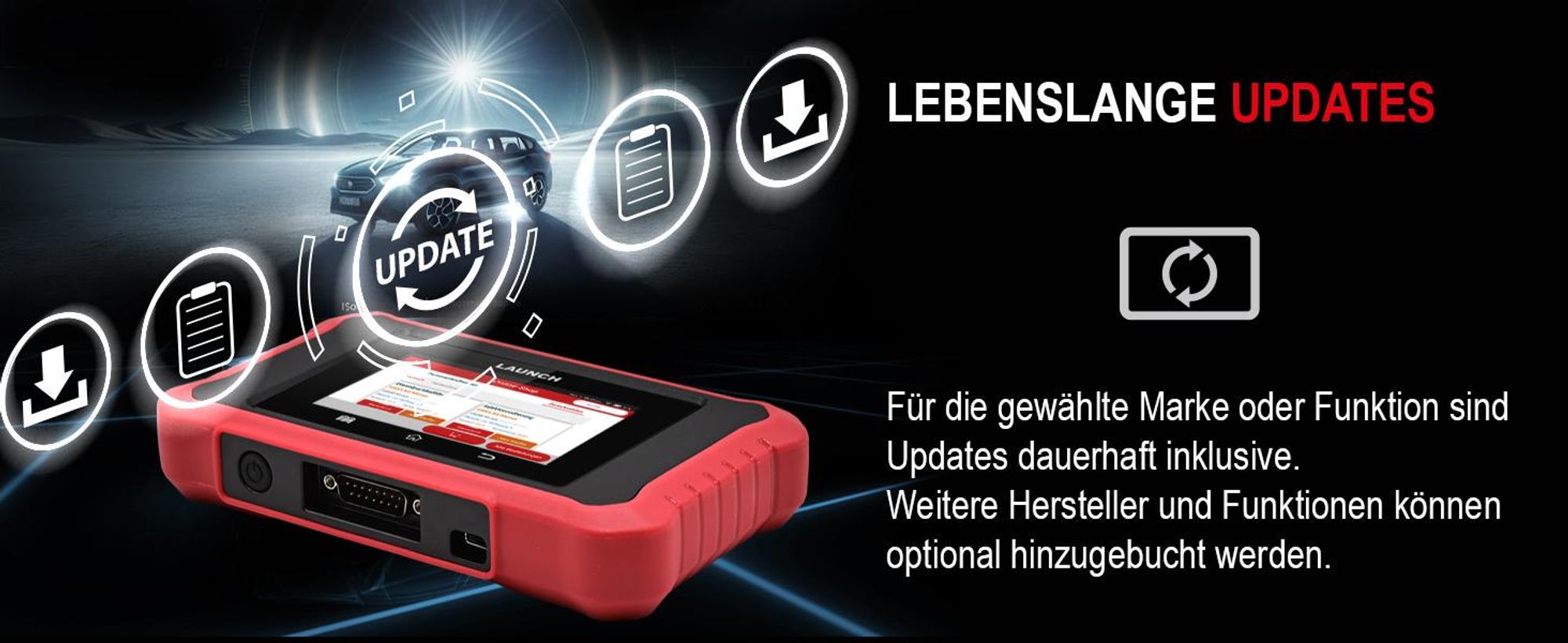 LAUNCH Creader Elite X OBD2 Diagnosegerät für 38 Marken & 16+ Servicefunktionen – modulare Softwarepakete, 2026