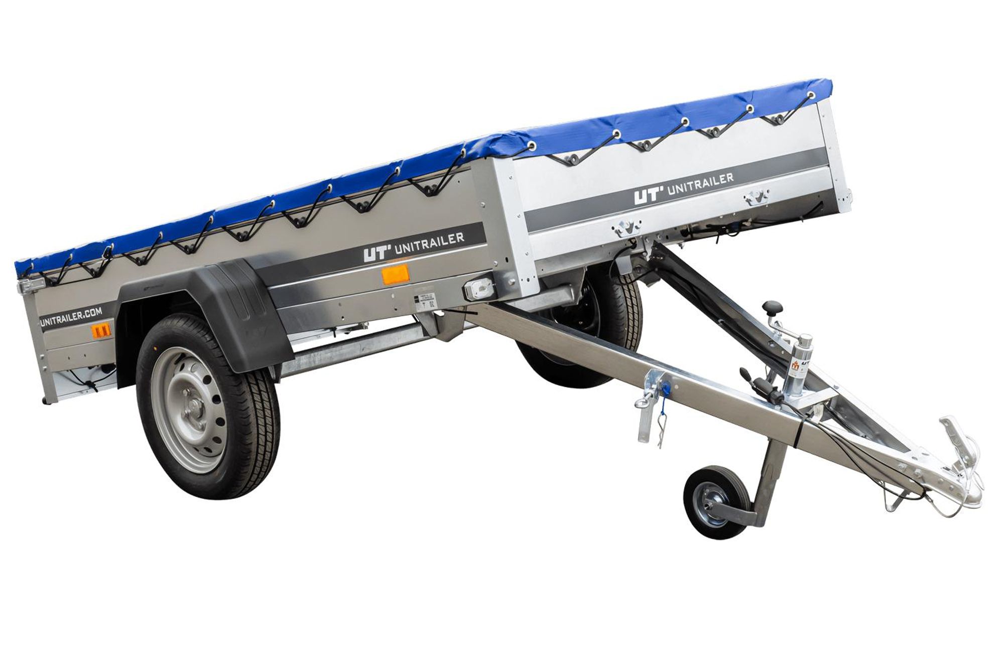Stahl Anhänger mit Plane 750 kg GARDEN TRAILER 230 KIPP [mit Flachplane und Stützrad]