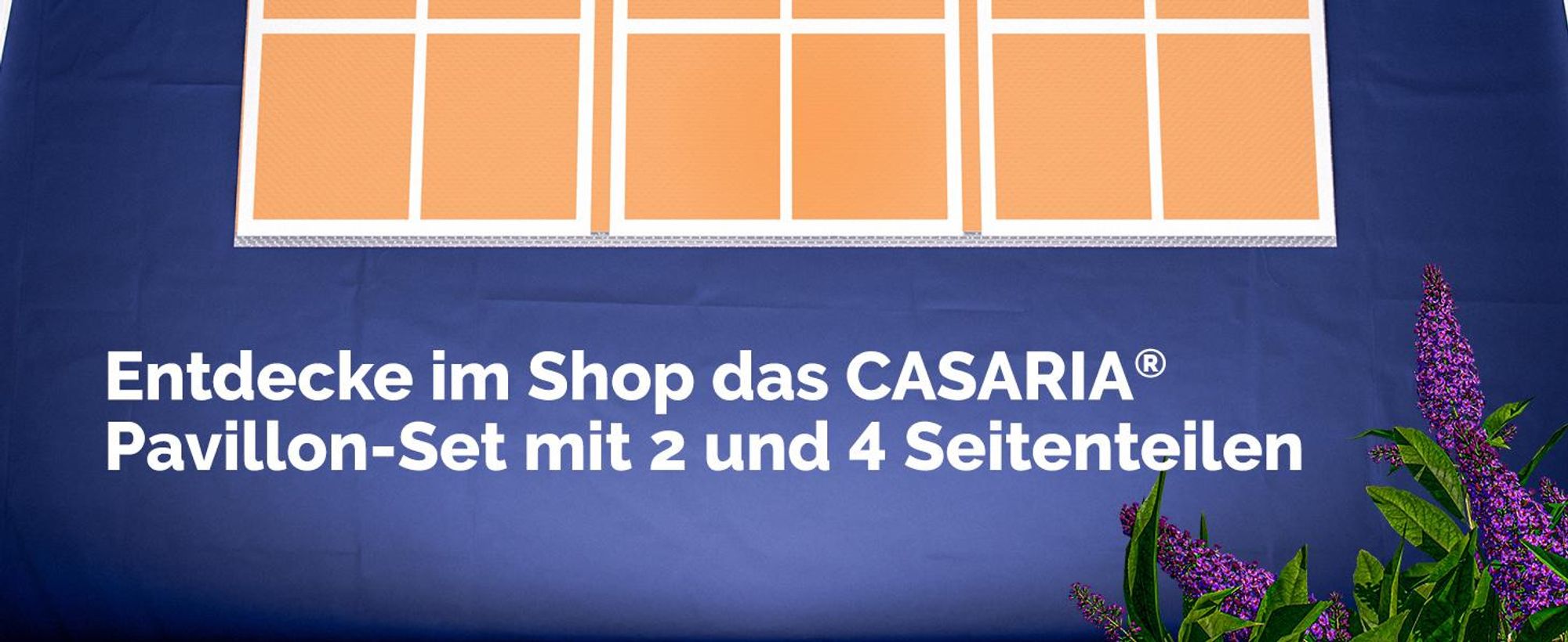 CASARIA 2x Seitenteilen für Pavillon 3x3m Rot