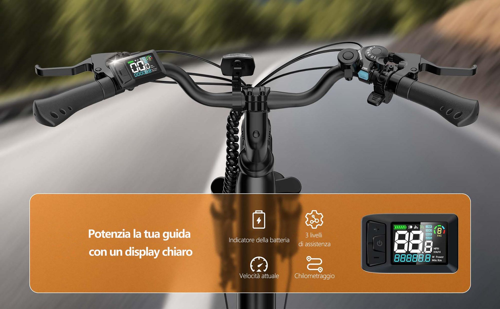 Bicicletta ElettricaURLIFE E26 - Motore 250W Batteria 48V10.4Ah Pneumatici 26 pollici Freni a disco - Nero