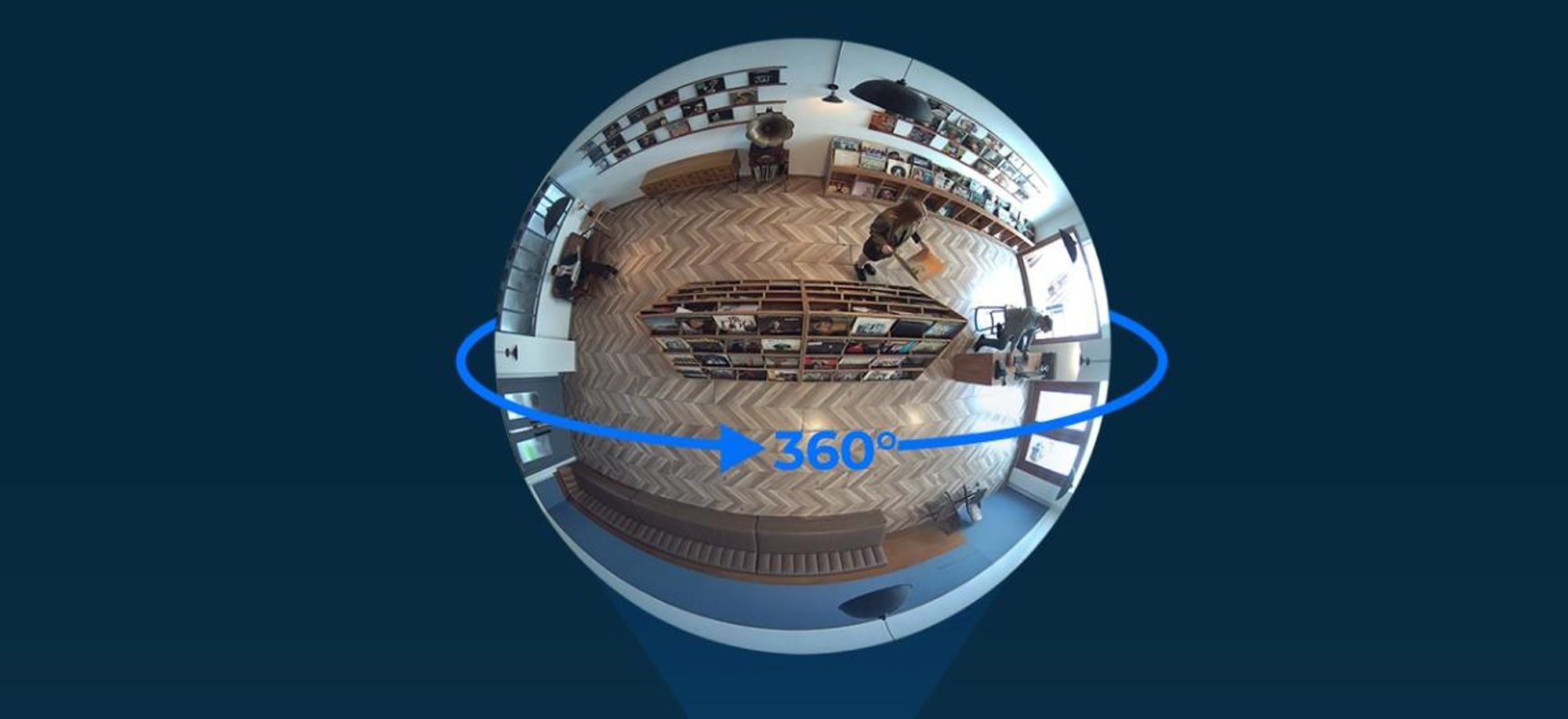 Reolink FE-P, 2K+ 6MP PoE Fisheye-Kamera Indoor, 360° Panorama, Smarte Personenerkennung, Nachtsicht, Mehrere Anzeigemodi, 2-Wege-Audio, Einbau-Sirene