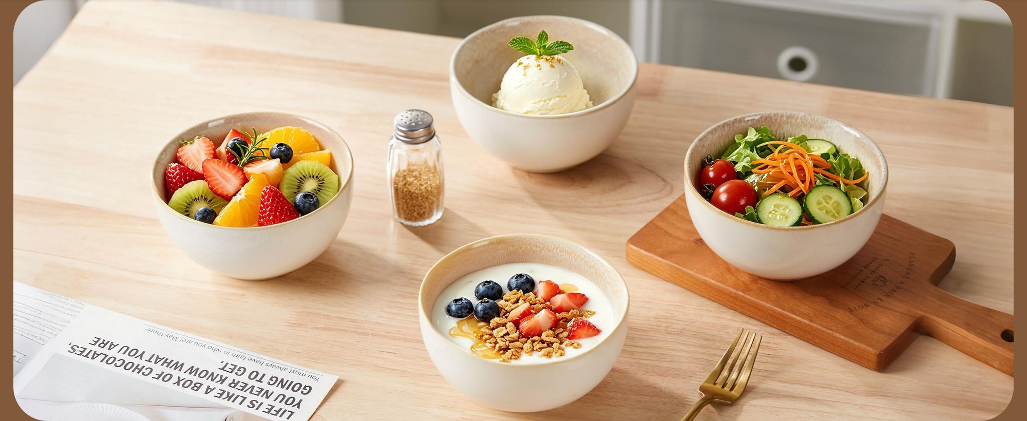 Schale set 4er Ø13,5cm Suppenschalen Müslischale Salatschüssel Keramik Schalen für 4 Personen Reactive-Glasur Bowl Mikrowellen- und Spülmaschinenfest