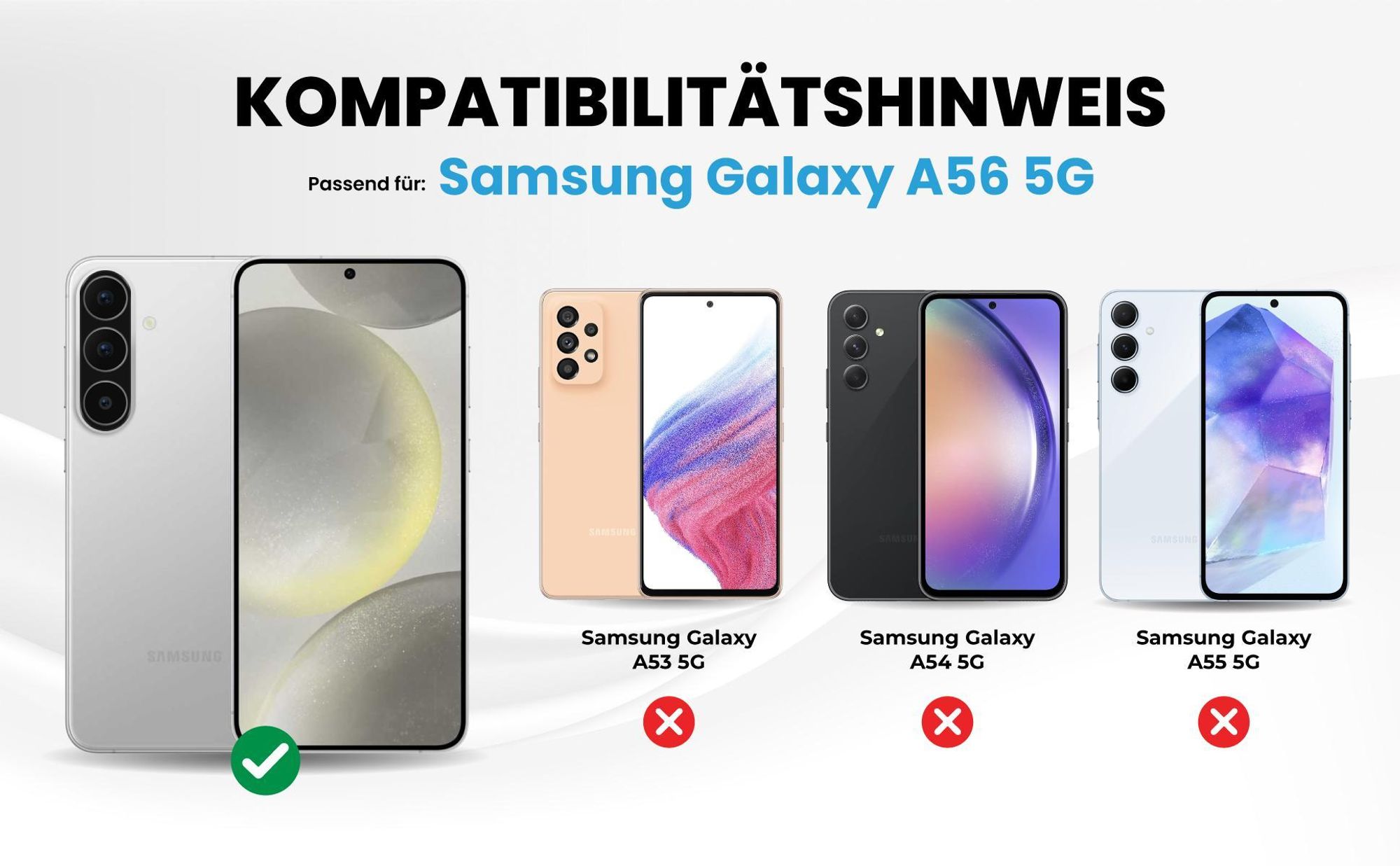 Kompatibilitätshinweise Hülle für Samsung Galaxy A56 5G