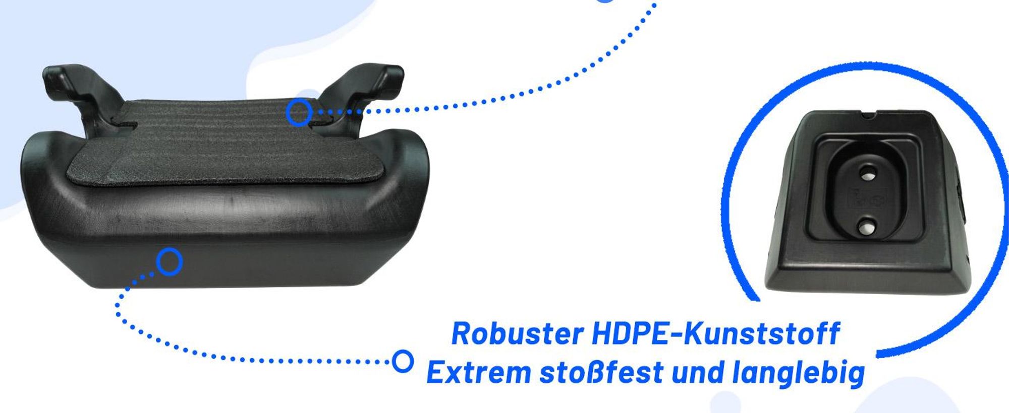 YALION Kindersitzerhöhung Sitzerhöhung Auto Kinder Kinderautositze- Kindersitz Gruppe für Kinder von 125-150CM(ca.6-10Jahren), 3-Punkt-Gurt, ECE R129