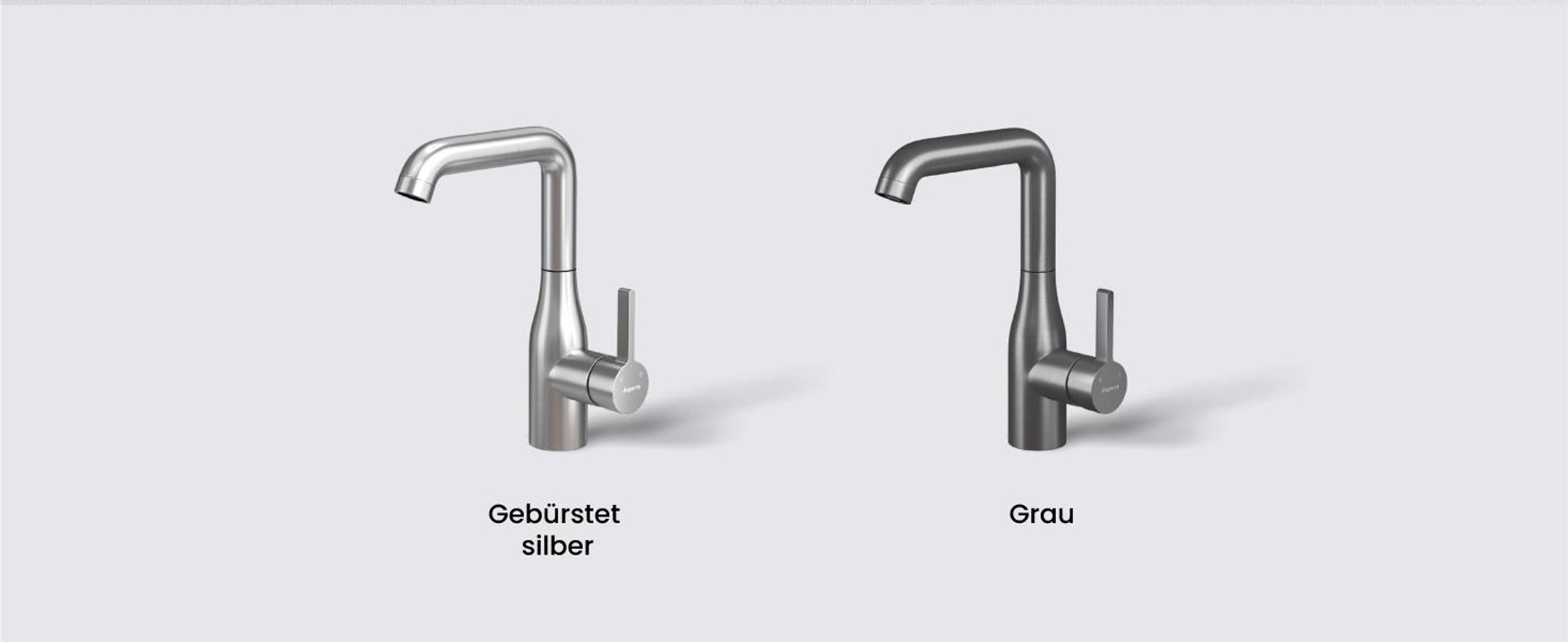 Mai & Mai Wasserhahn Küche Küchenarmatur mit Brause Ausziehbar, Küchenwasserhahn 360°Schwenkbar, Mischbatterie Spültischarmatur silber Turnix-04