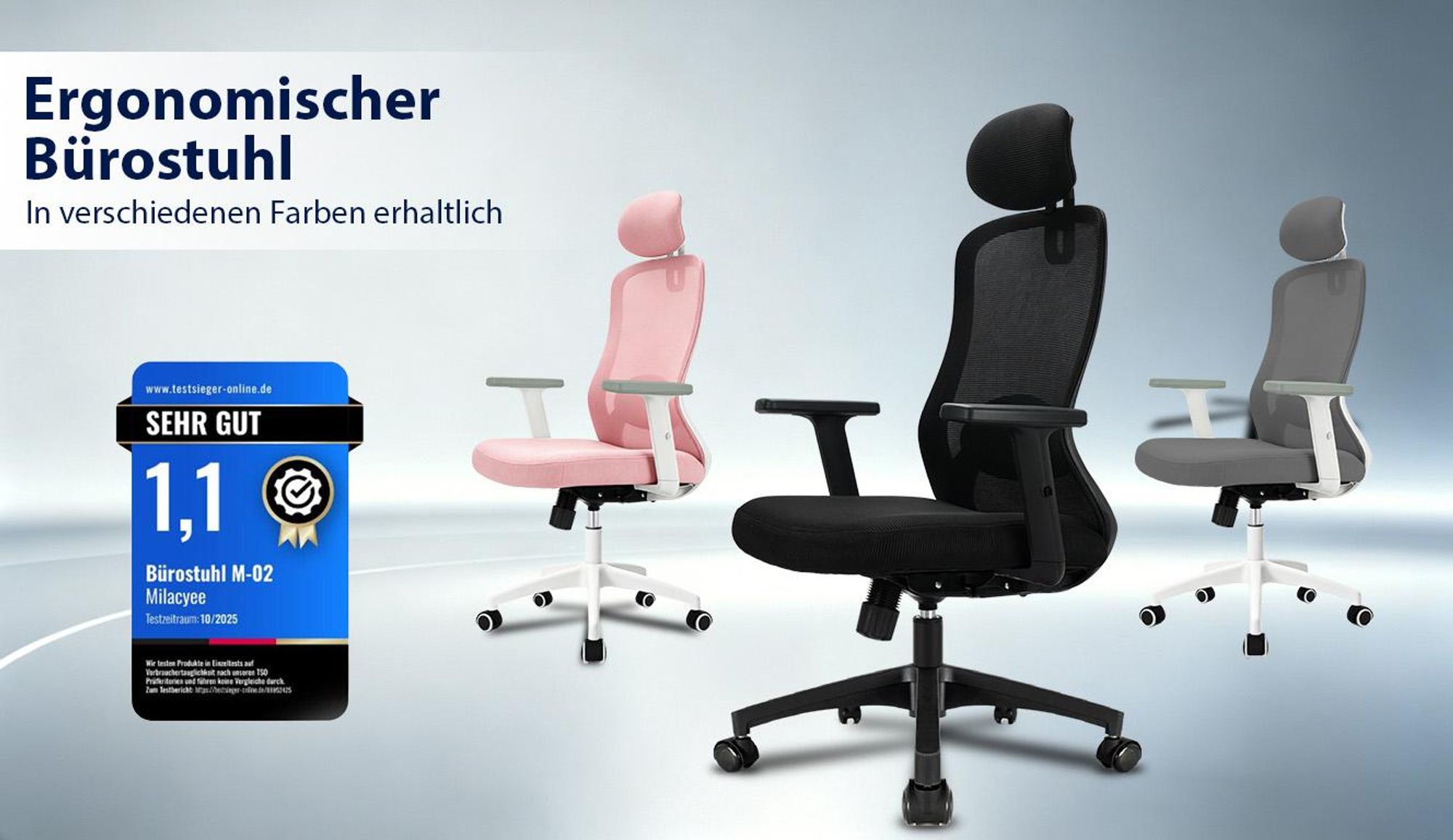 Bürostuhl,Chefsessel Wippfunktion 200kg belastbar ergonomisch,Bürostuhl