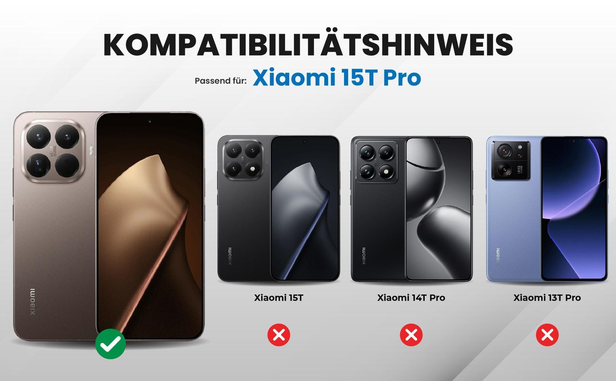 Kompatibilitätshinweise Hülle für Xiaomi 15T Pro