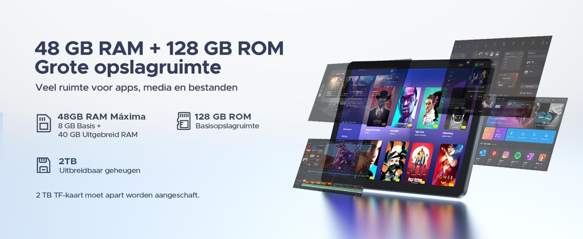 AORLYM P10 PRO, 48 (8+40) GB + 128 GB, 10-inch tablet, 120 Hz, Android 16, 8800 mAh, met toetsenbord/muis/stylus/hoesje, enz., Gemini AI, 3,5 mm hoofdtelefoonpoort