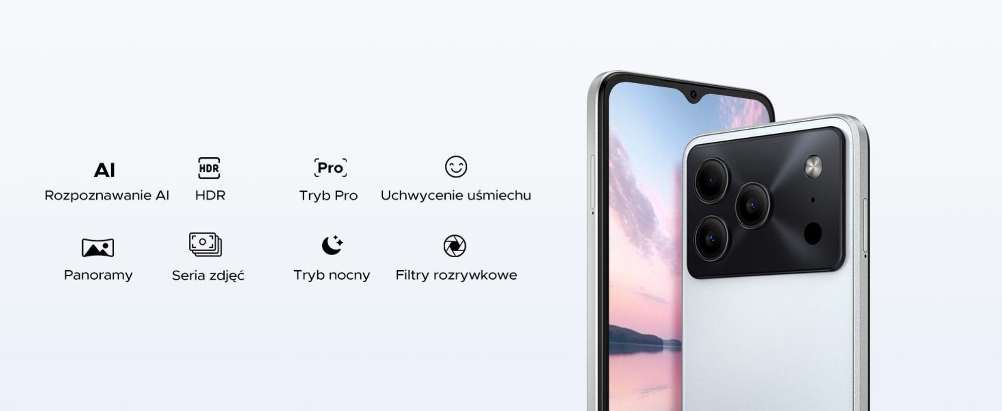 Smartfon DOOGEE Note56 Pro, Android 16, ekran 6,56" 90Hz, bateria 6150mAh, 32GB RAM + 128GB pamięci wewnętrznej, 4G, Dual SIM, 13MP, NFC, czytnik linii papilarnych, rozpoznawanie twarzy