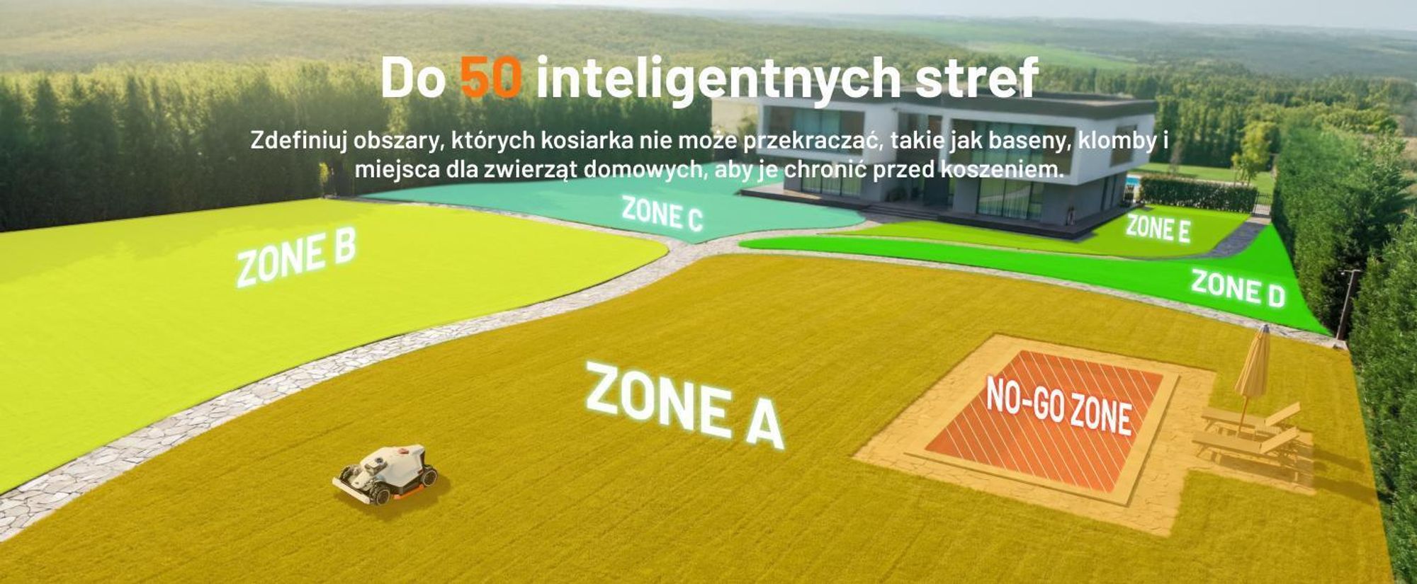 Robot koszący Mammotion LUBA 3 AWD 5000 z garażem, do 5000 m², napęd na wszystkie koła, nachylenie 80%, automatyczne mapowanie, moduł 4G, APP