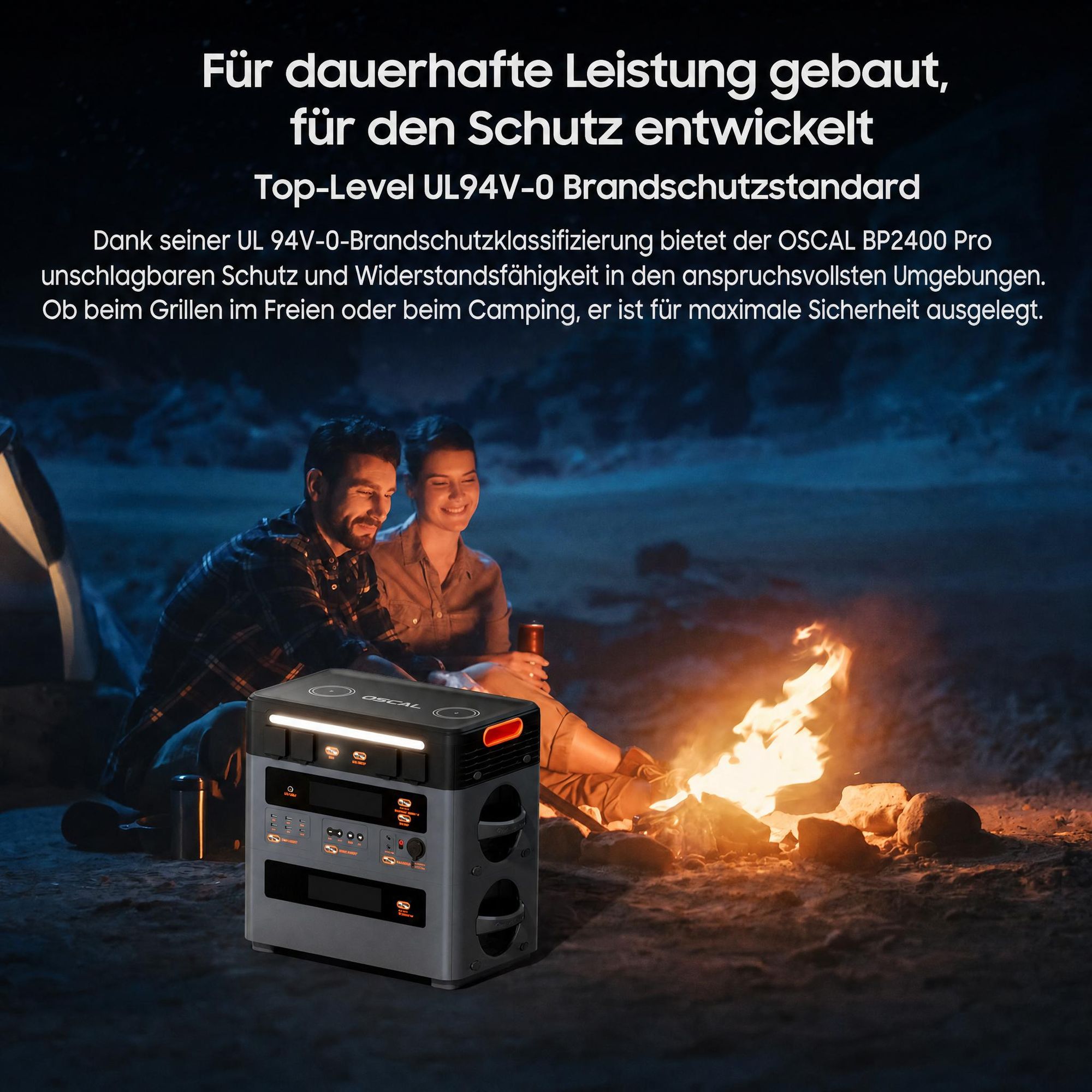 OSCAL BP2400Pro Erweiterungsakku 2016Wh LiFePO4, Zusatzakku für PowerMax 2400Pro