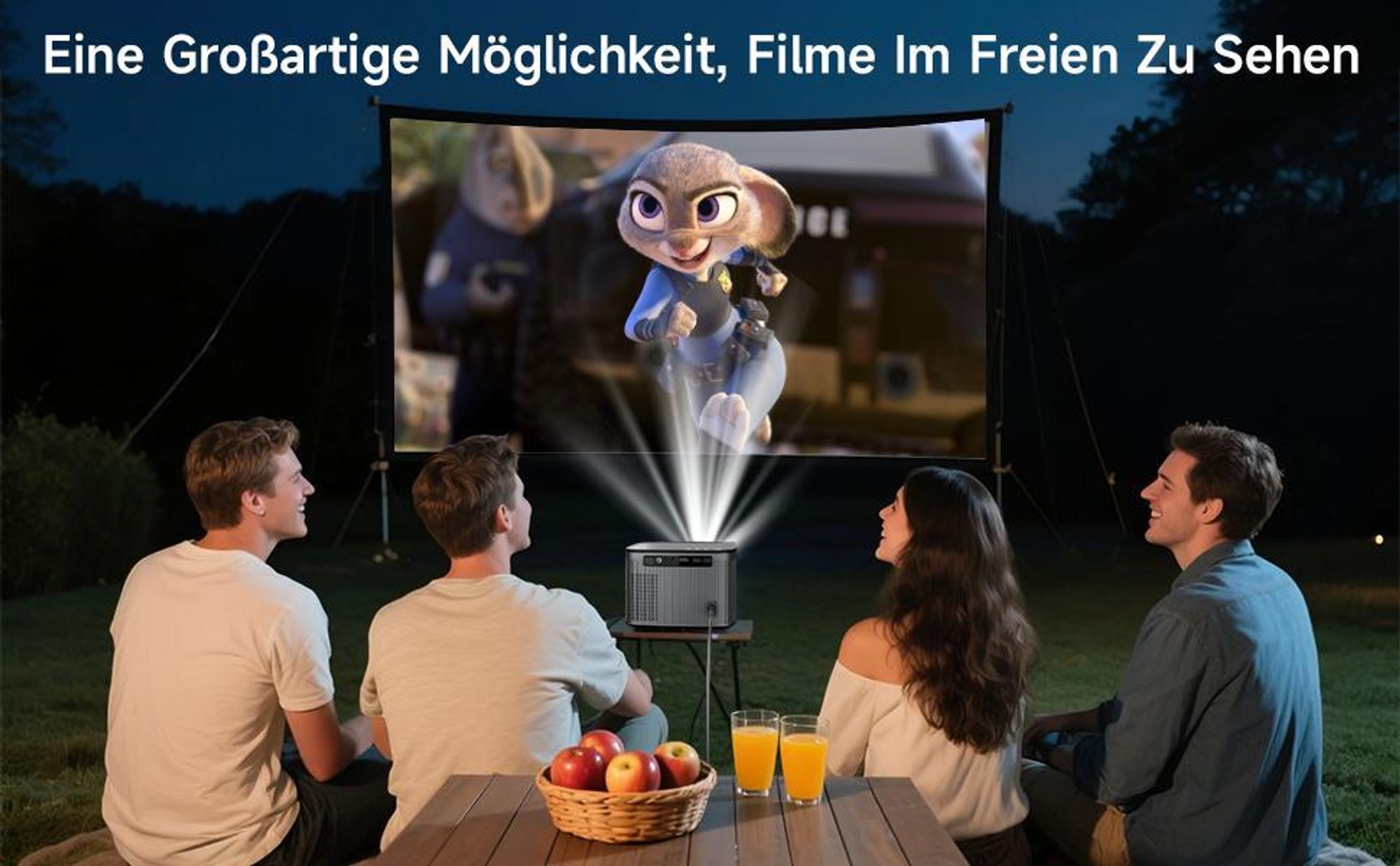 Beamer 4K mit Autofokus & 6D Auto Trapezkorrektur, Netflix  Beamer, Native 1080P, 700 ANSI, Auto Hindernisvermeidung, WiFi6 BT5.3 Beamer